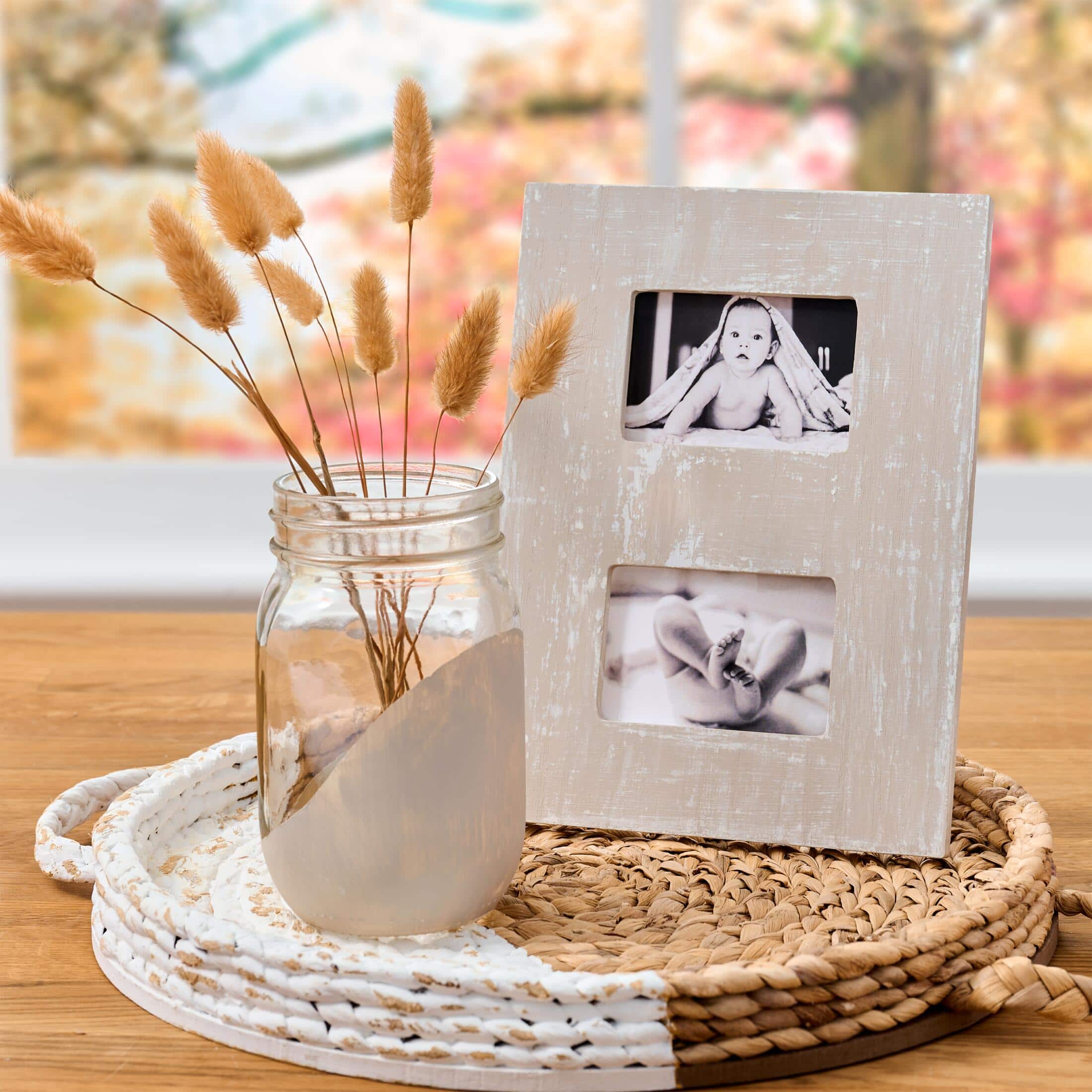 FolkArt&#xAE; Home Decor&#x2122; White &#x26; Tan Chalk Paint with Brushes Kit