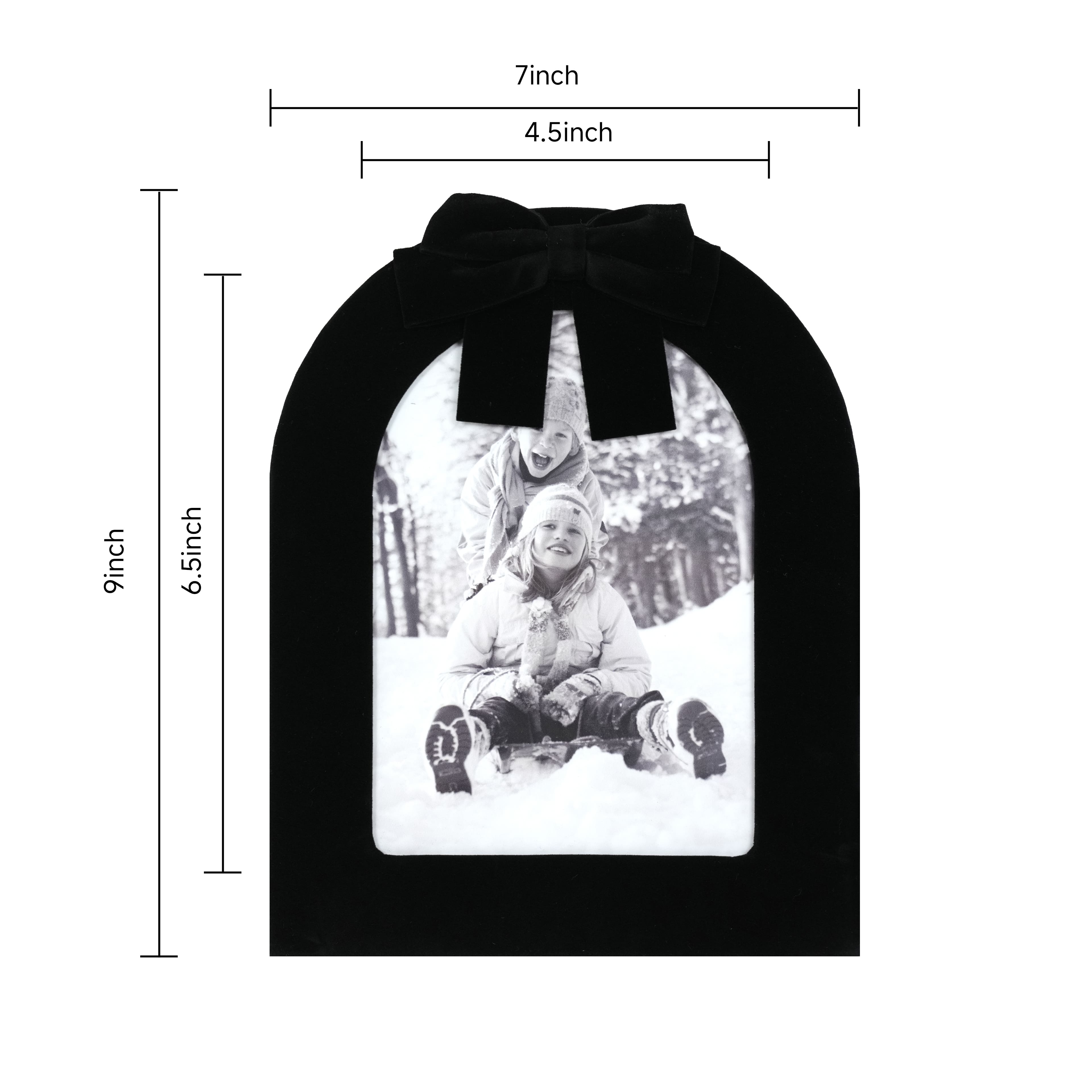 5&#x22; x 7&#x22; Velvet Arch with Bow Frame by Studio D&#xE9;cor&#xAE;