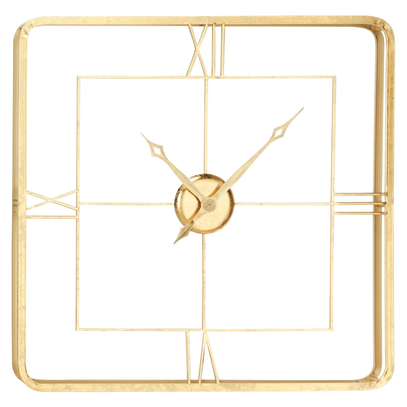 Gold Glam Metal Wall Clock, 36" x 36"