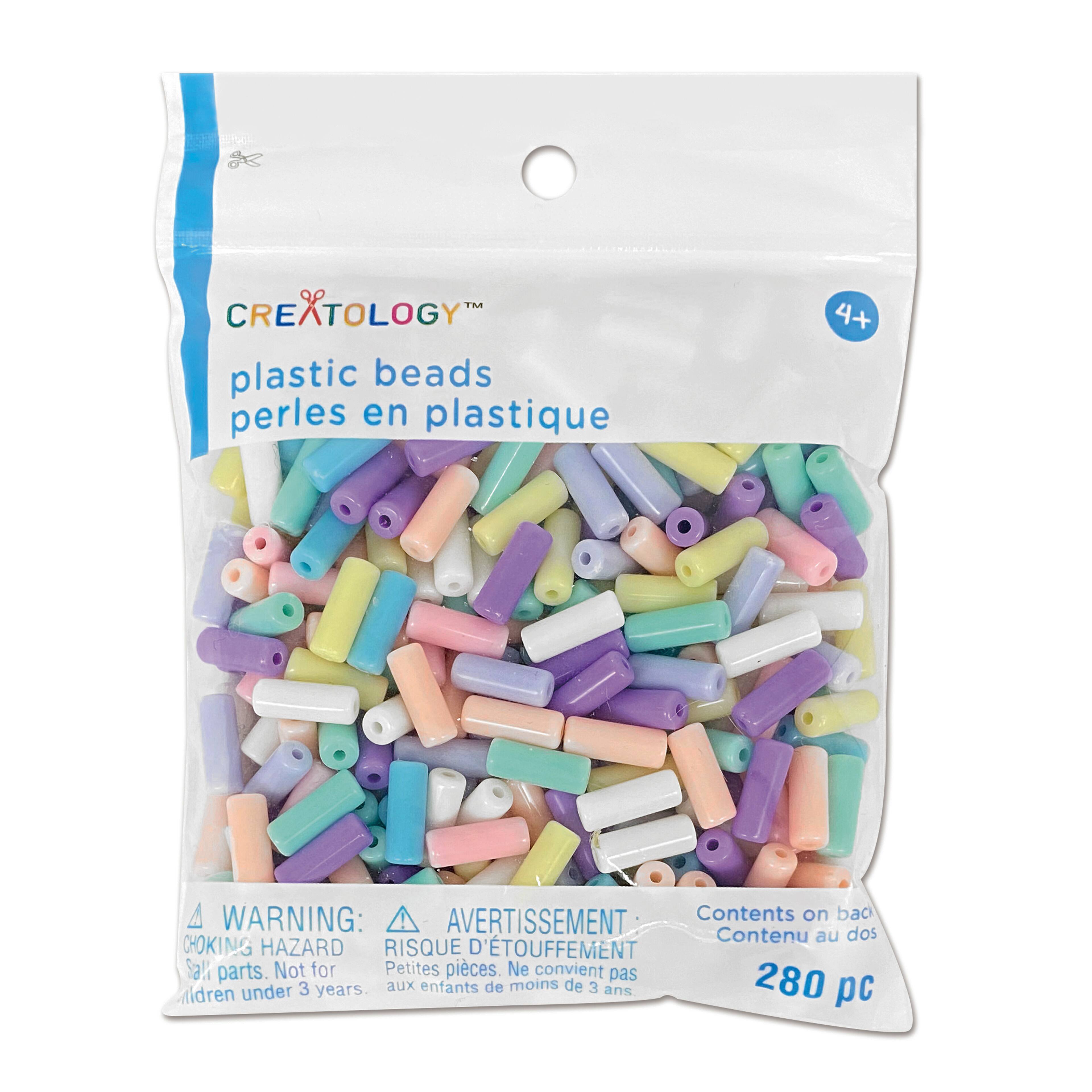 Pastel Plastic Tube Beads by Creatology&#x2122;, 12.5mm x 5mm