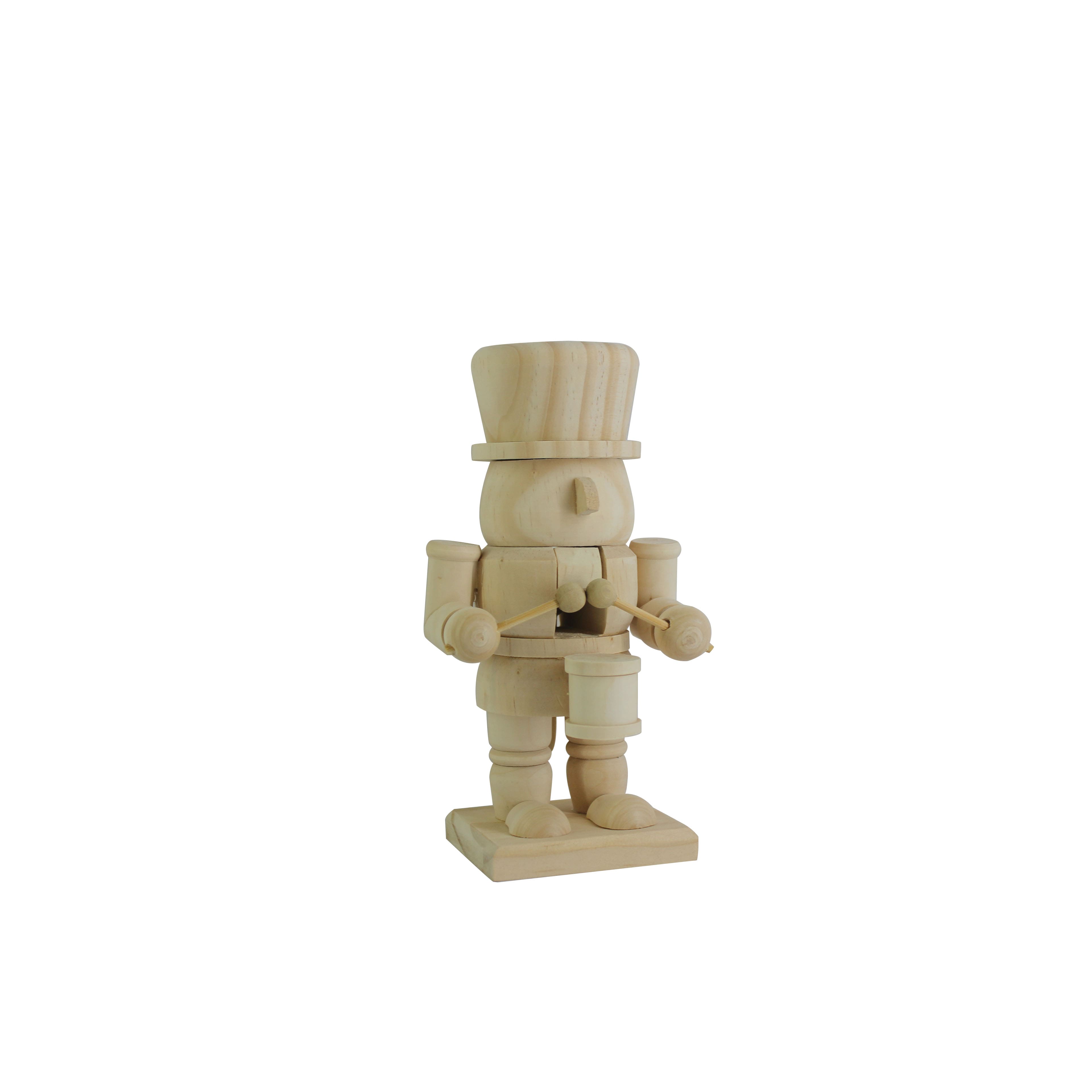 7&#x22; Soldier Drummer DIY Pinewood Nutcracker by Make Market&#xAE;