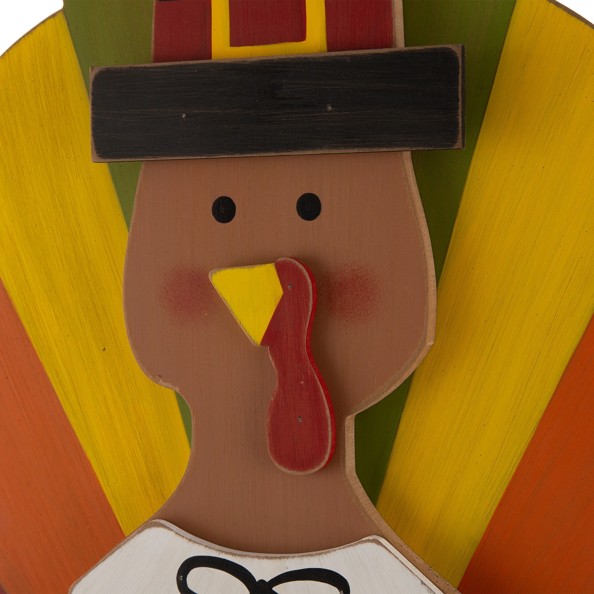 Glitzhome® 3.3ft. Thanksgiving Wooden Turkey Standing Décor