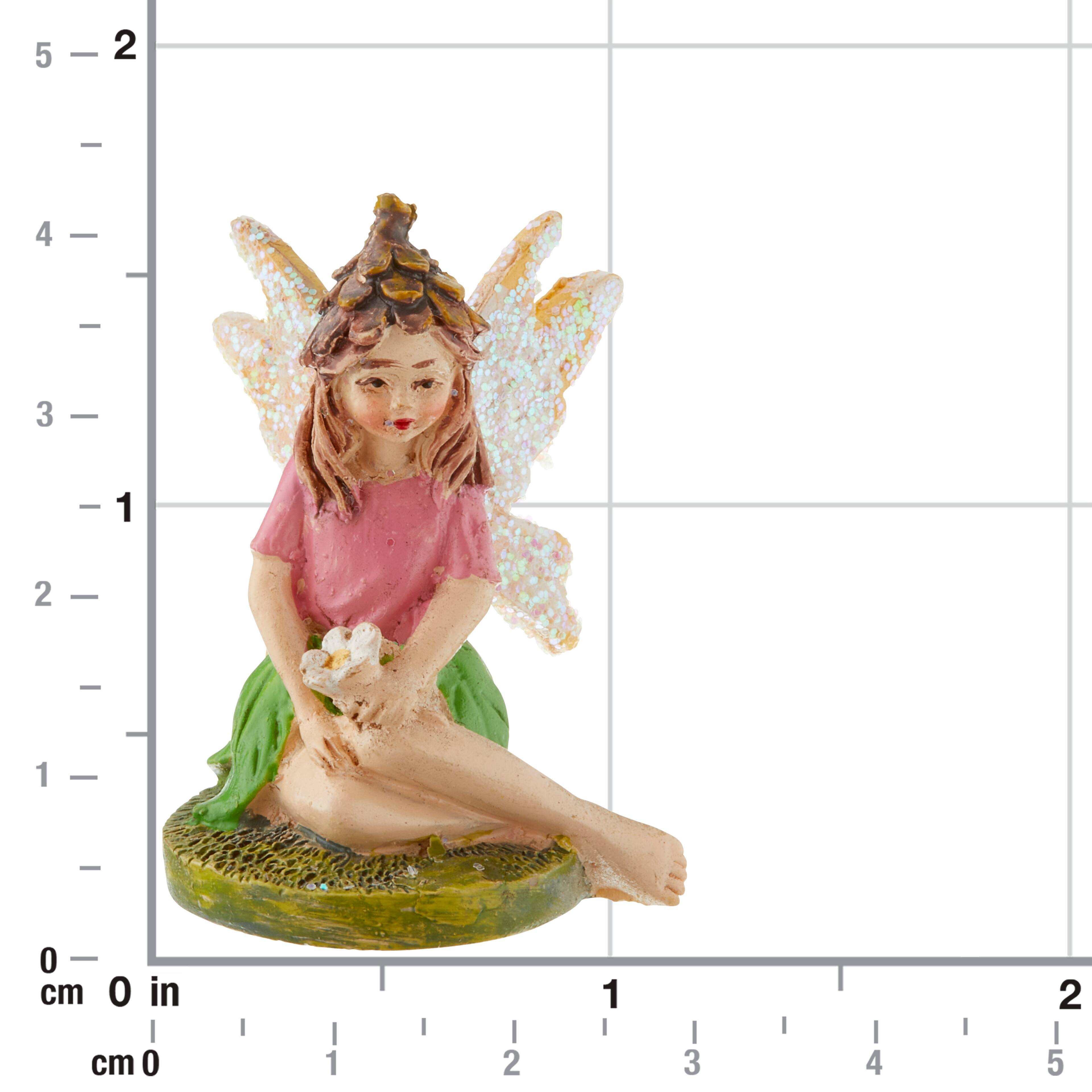 12 Pack: Mini Pixie Sitting with Flower by Make Market&#xAE;
