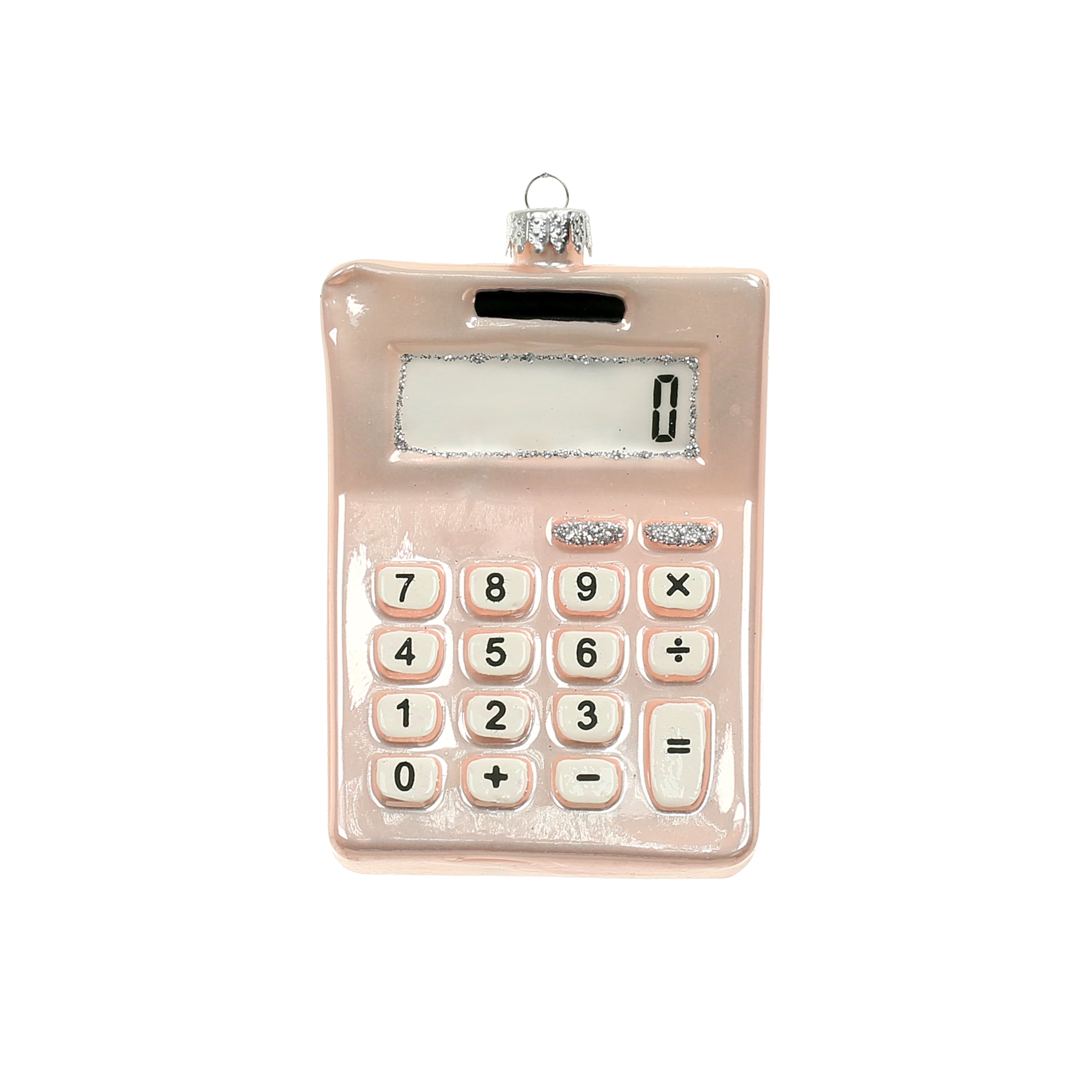 4.25&#x22; Pink Calculator Glass Ornament by Ashland&#xAE;
