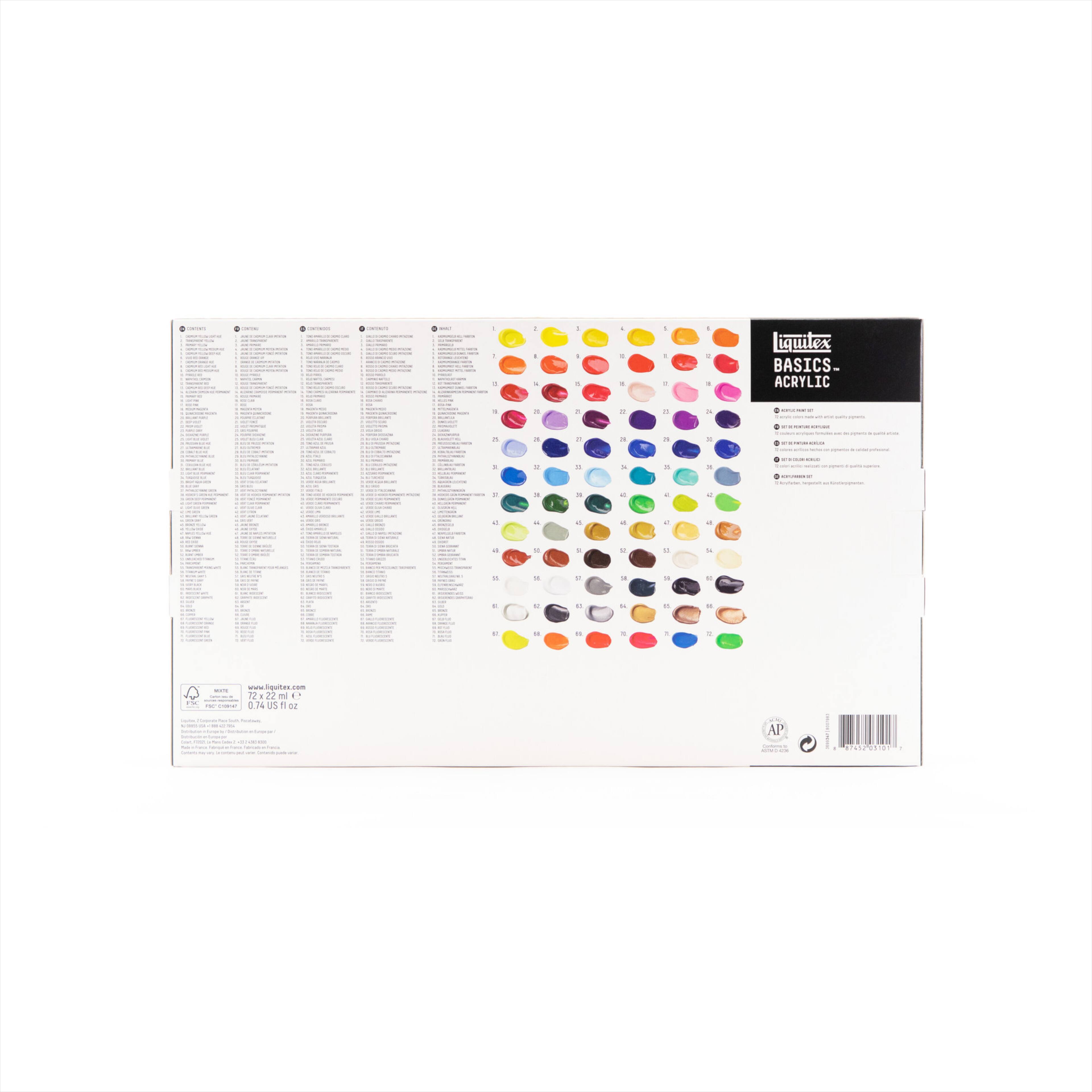 Liquitex® Basics™ 72 Colour Acrylic Paint Set
