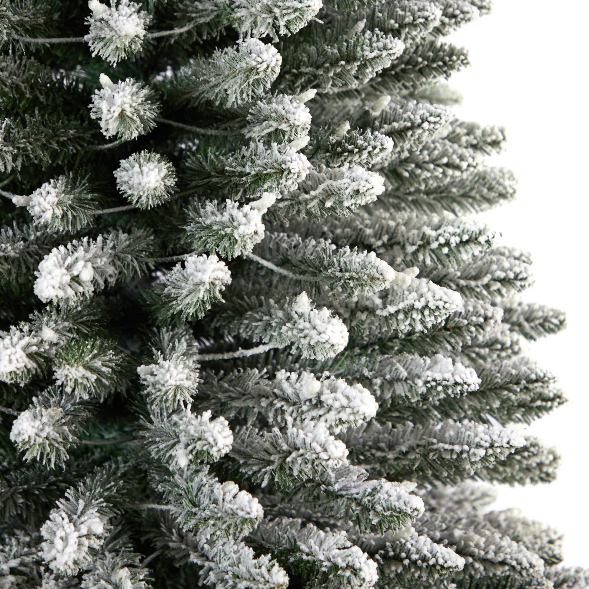 12ft. Pre-Lit Flocked Artificial Pencil Christmas Tree, Clear Lights