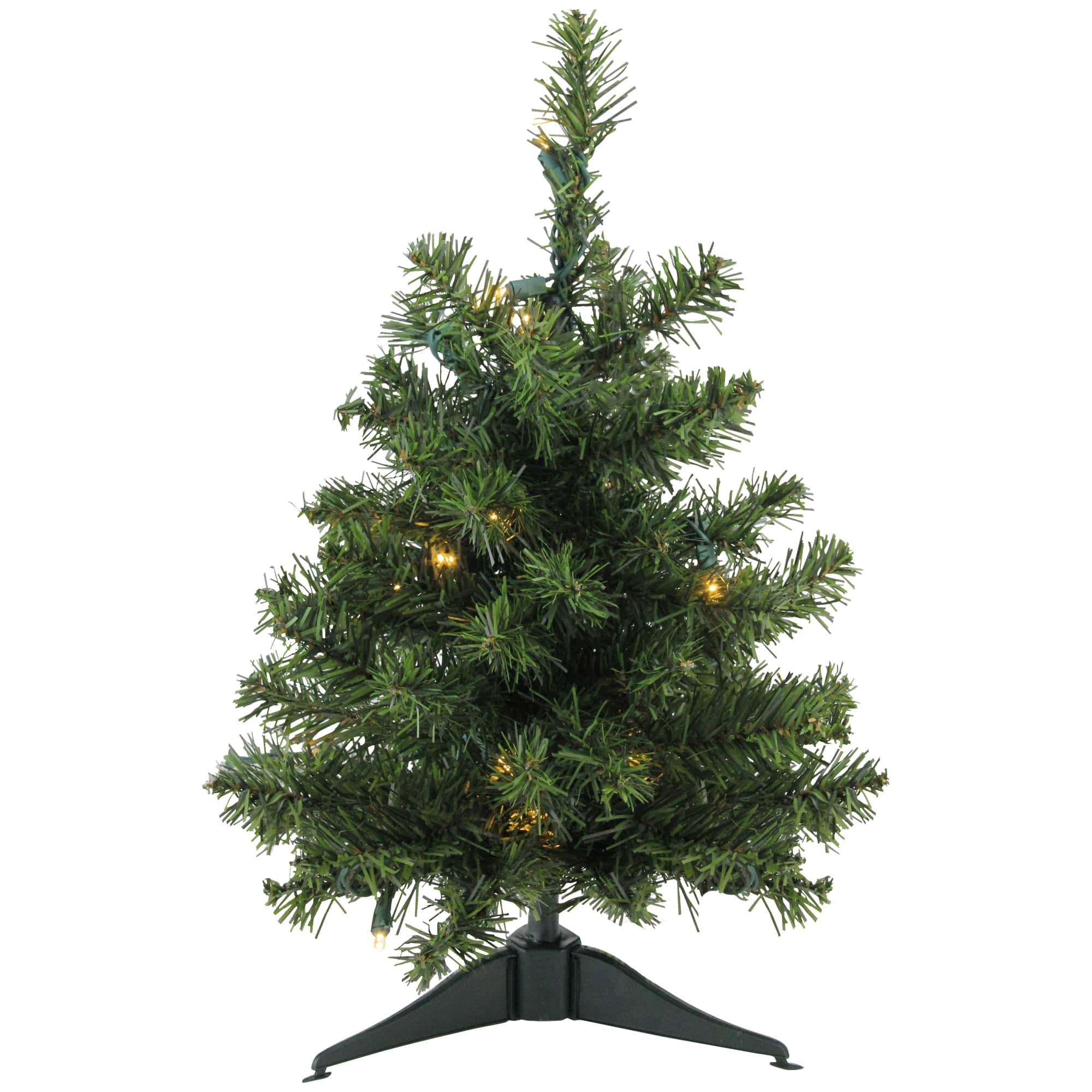 18&#x22; Pre-Lit Canadian Pine Artificial Christmas Tree, Clear LED Lights