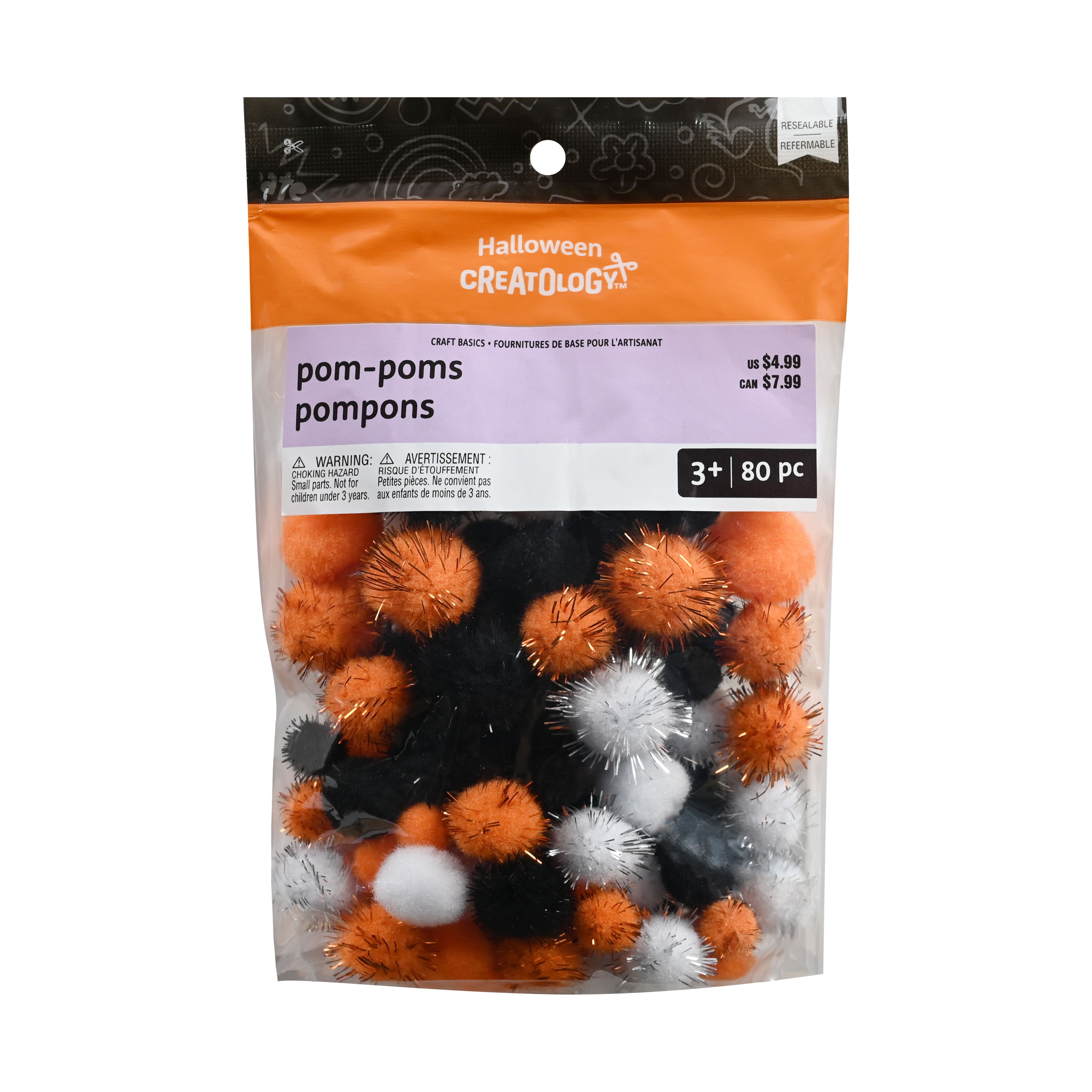 Traditional Halloween Pom Poms, 80ct. by Creatology™