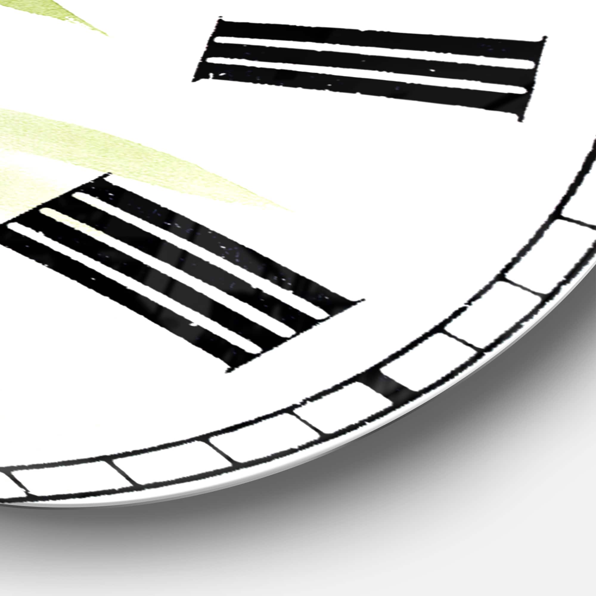 Designart 'Simplist Bamboo Leaves I Lake House Wall Clock