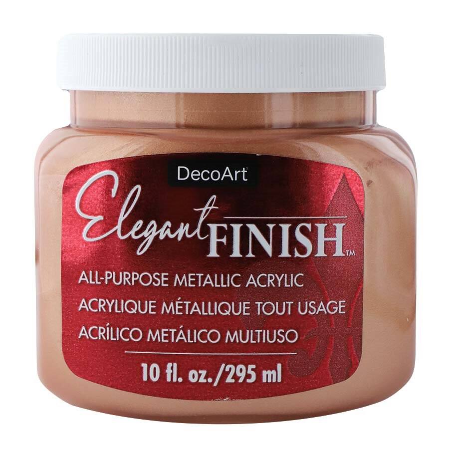 DecoArt Elegant Finish Metallic Paint, 10 oz By Deco Art in Rose Gold