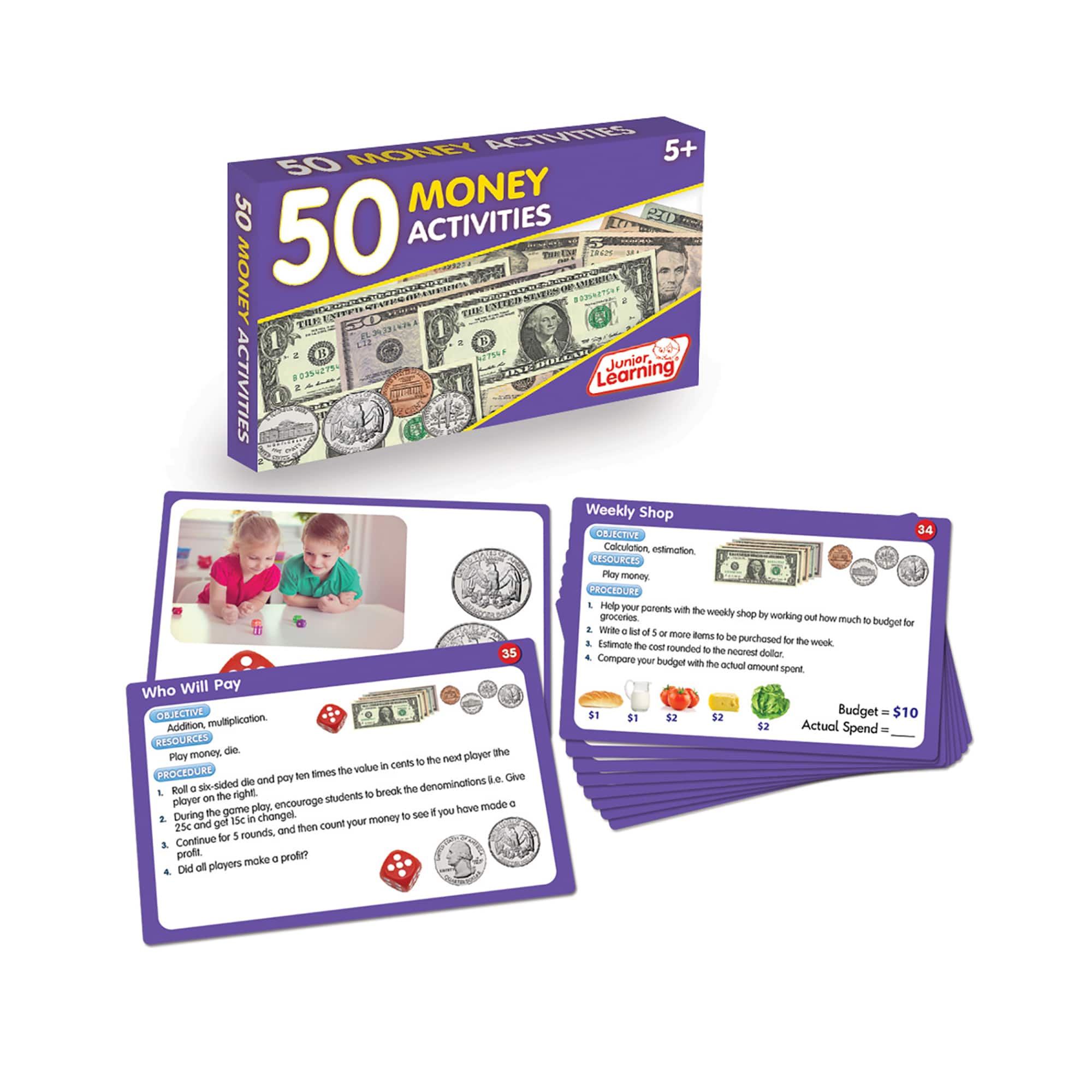 Junior Learning&#xAE; 50 Money Activities Learning Set