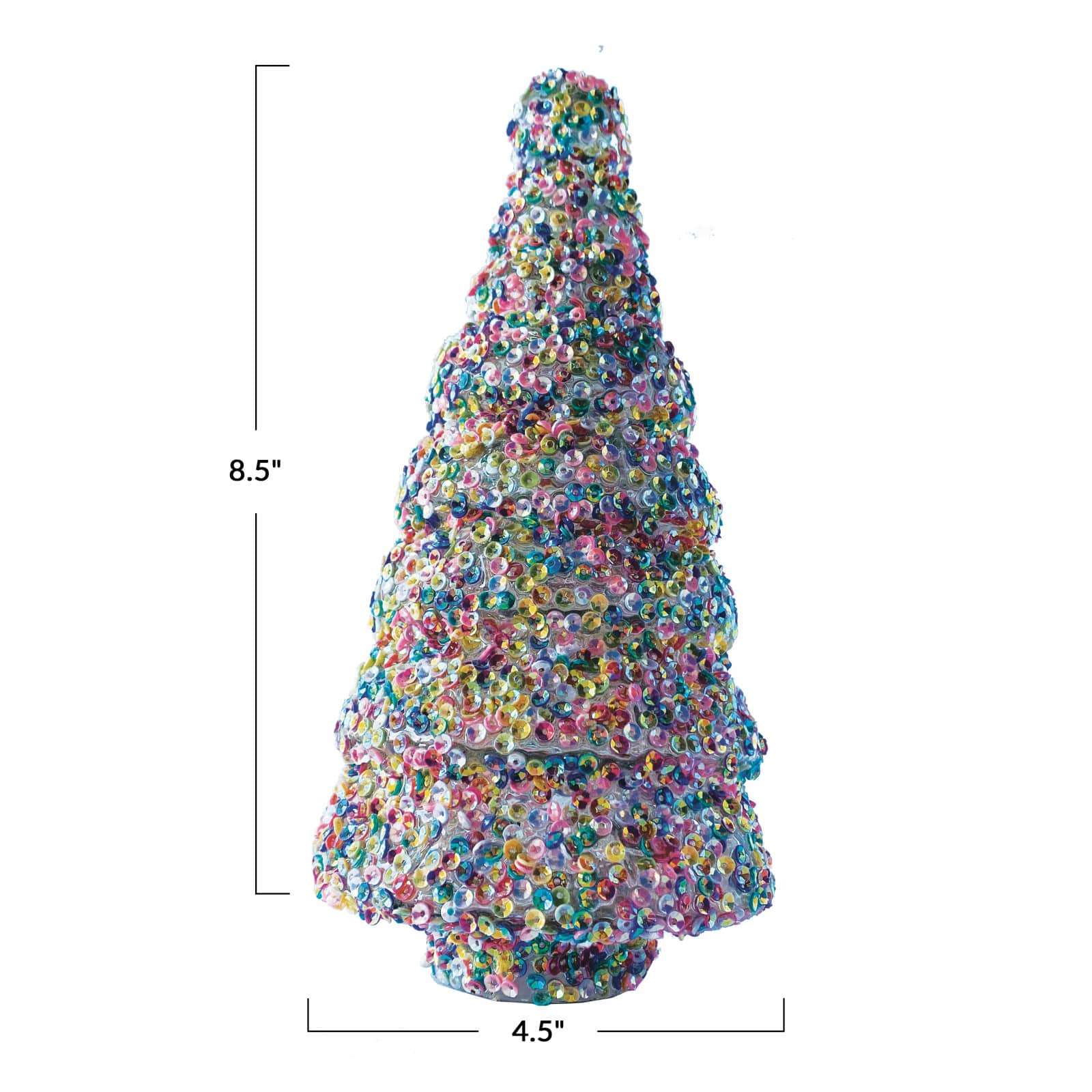 Hello Honey&#xAE; Multicolor Glass Tree D&#xE9;cor with Sequins