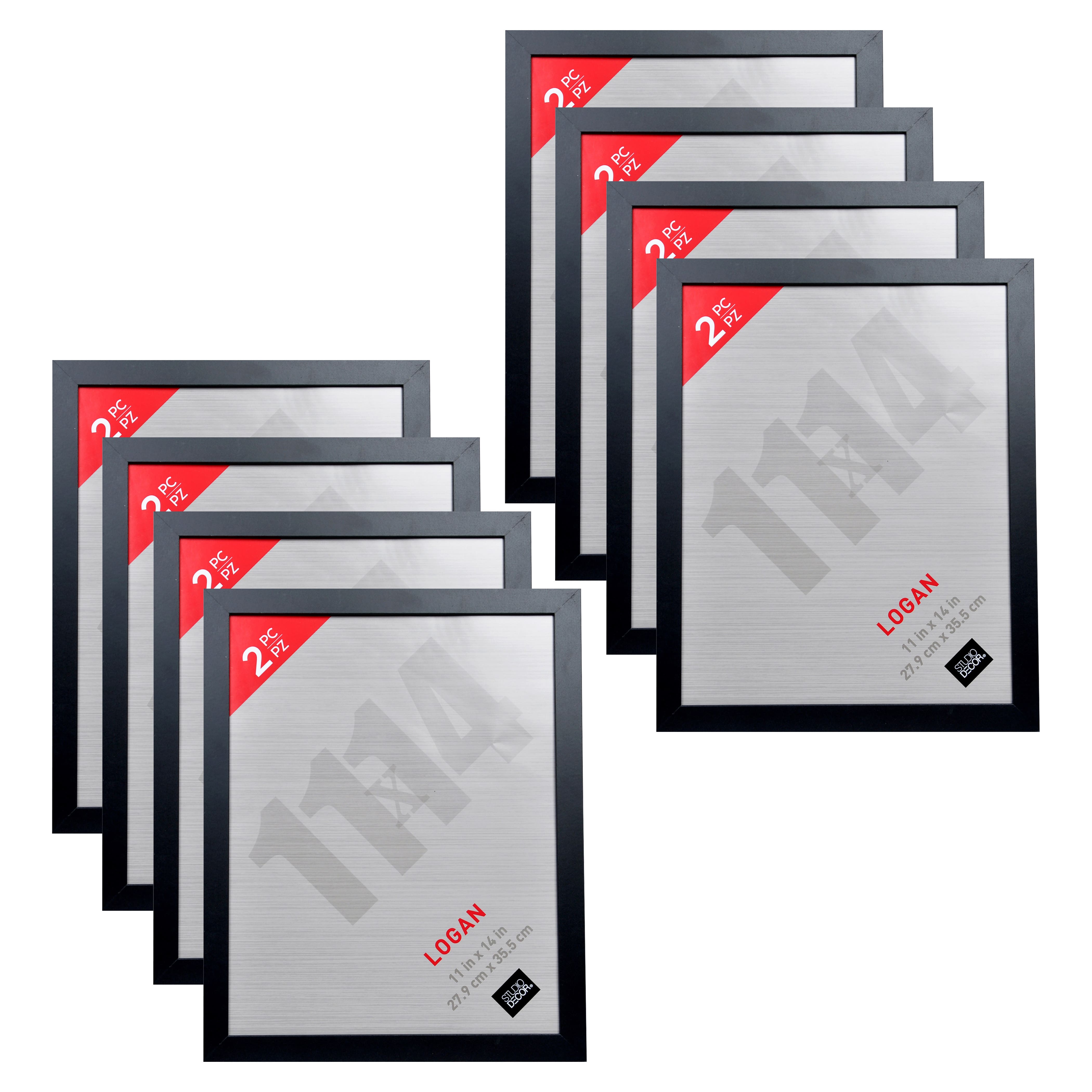 8 Packs: 2 ct. (16 total) Black 11" x 14" Frame, Logan by Studio Décor®