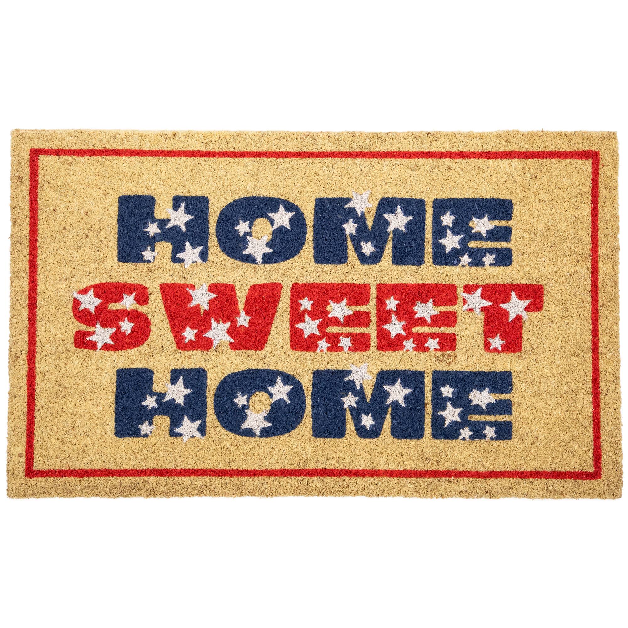 Red & Blue Patriotic Home Sweet Home Doormat
