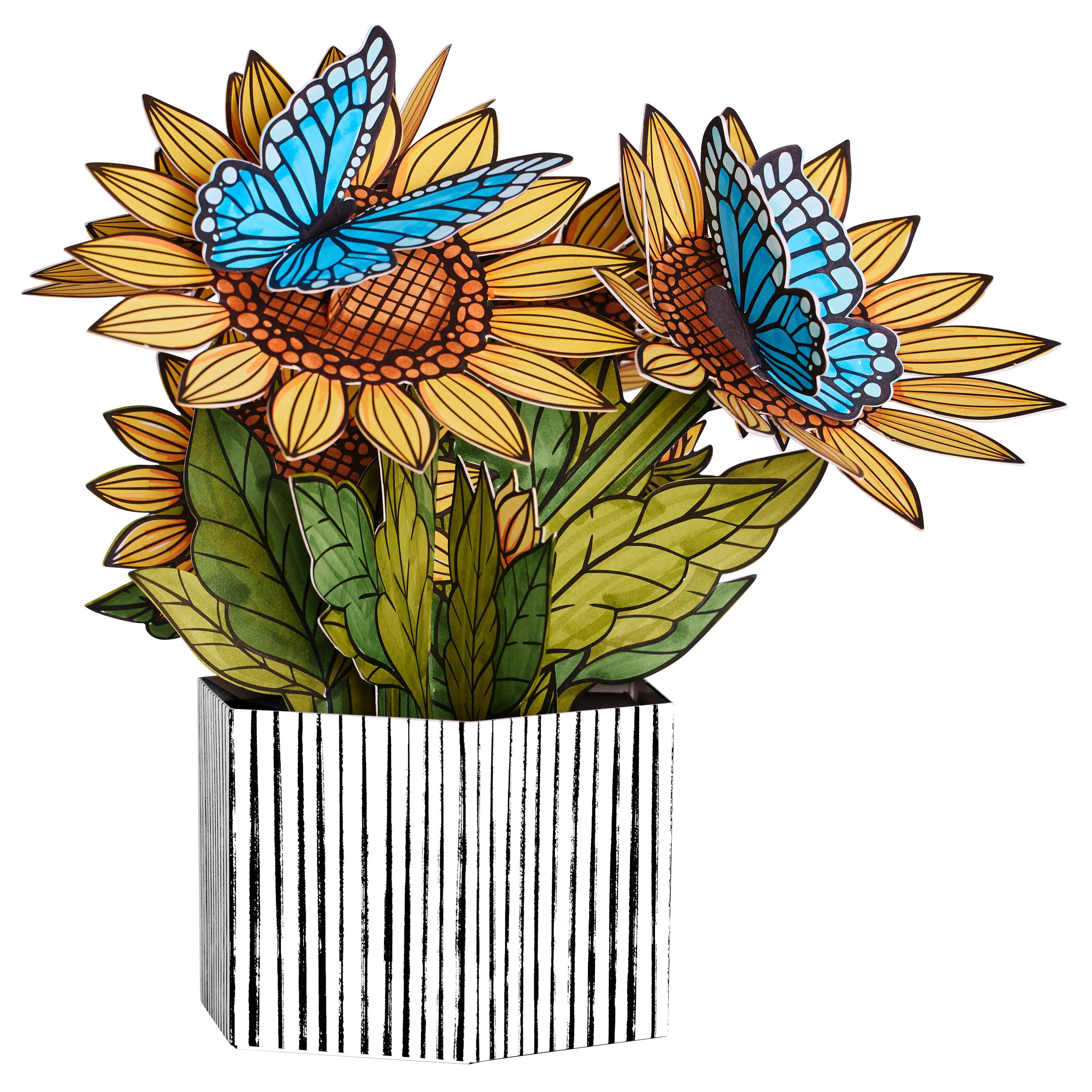 Faber-Castell&#xAE; Pop Up Coloring Sunflowers &#x26; Butterflies Bouquet Kit