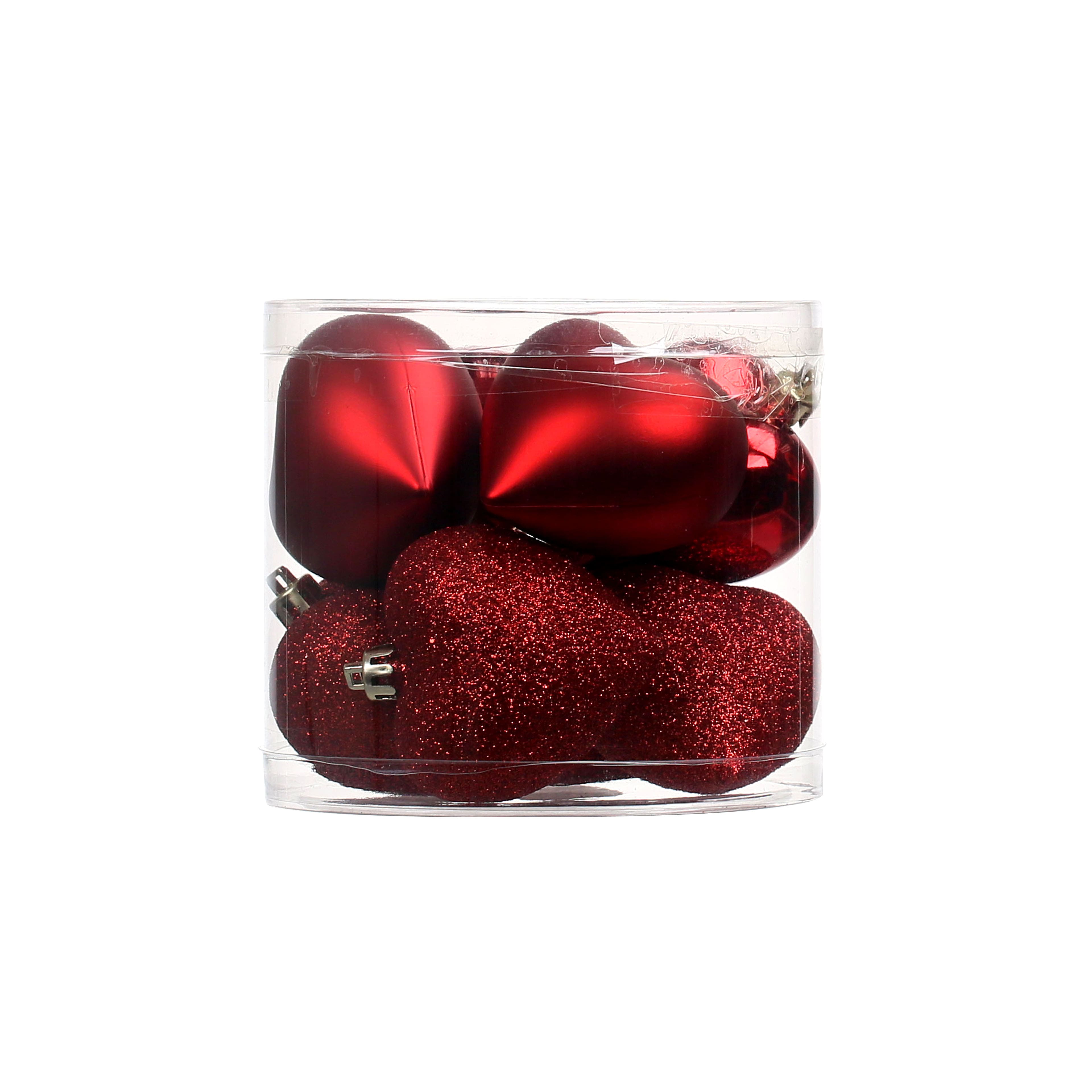 8 Pack 2.5&#x22; Glittery Heart Ornaments by Celebrate It&#x2122;