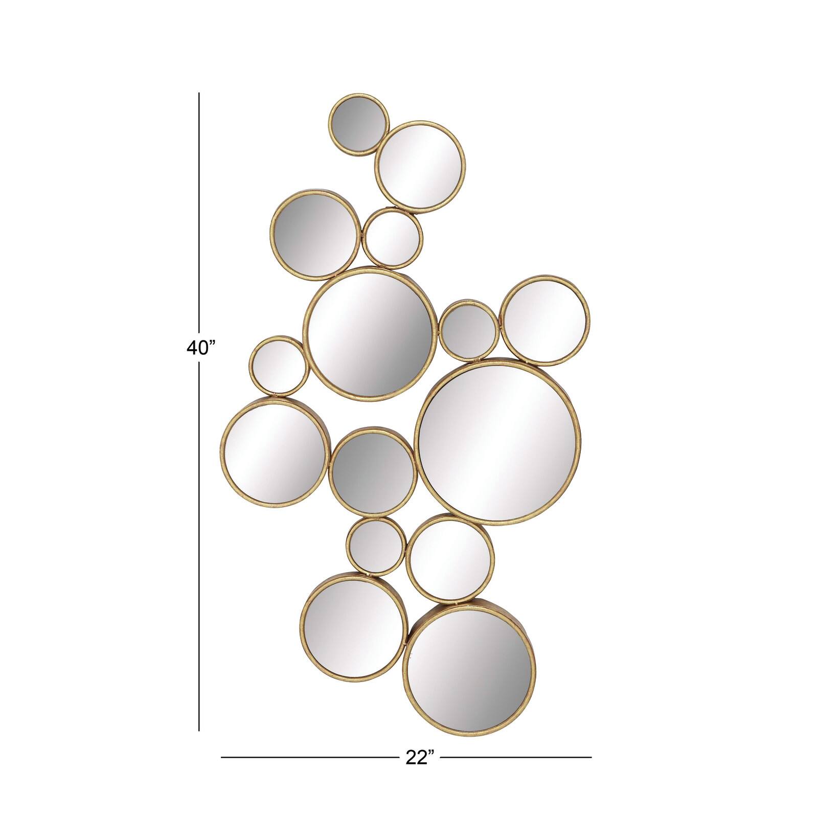 CosmoLiving By Cosmopolitan Gold Contemporary Metal Wall Mirror