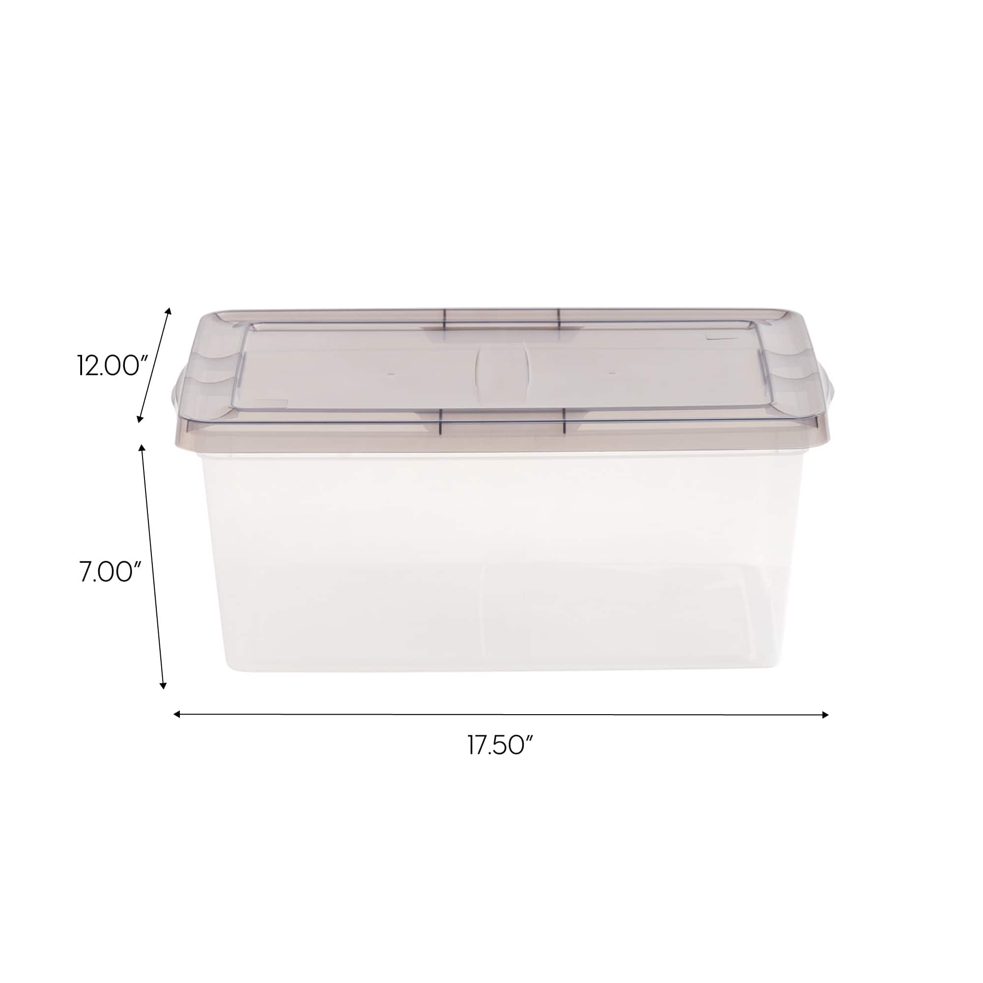 IRIS&#xAE; 17qt. Clear Snap Top Storage Box with Gray Lid