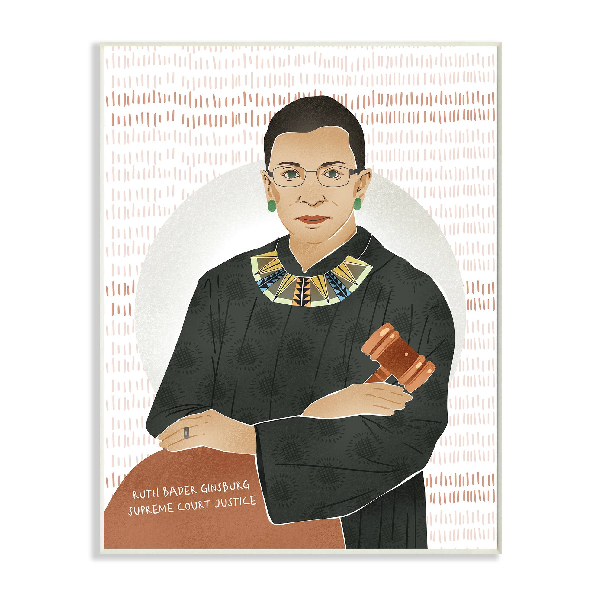 Stupell Industries Judge Ginsburg With Gavel Wall Plaque | 10" x 15" | Michaels®