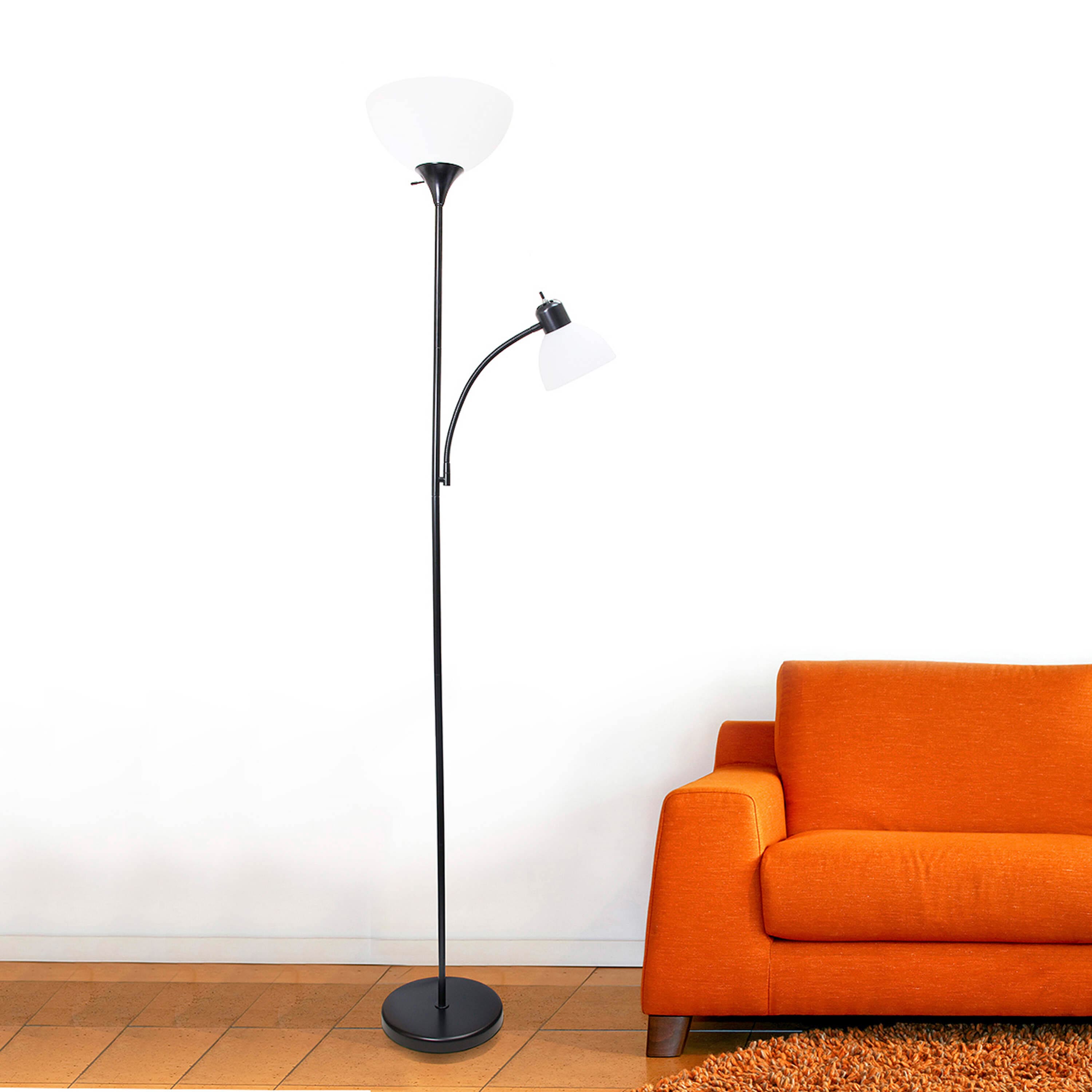 Simple Designs 71.5&#x22; Floor Lamp with Reading Light