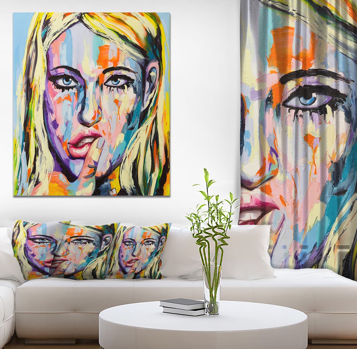 Designart - Woman Portrait Right now - Glamour Painting Print on Wrapped Canvas