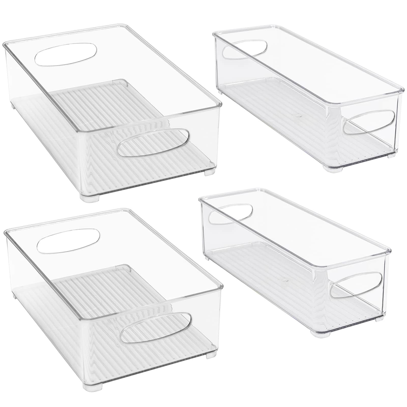 Sorbus Clear Stackable Kitchen & Fridge Storage Organizer Set