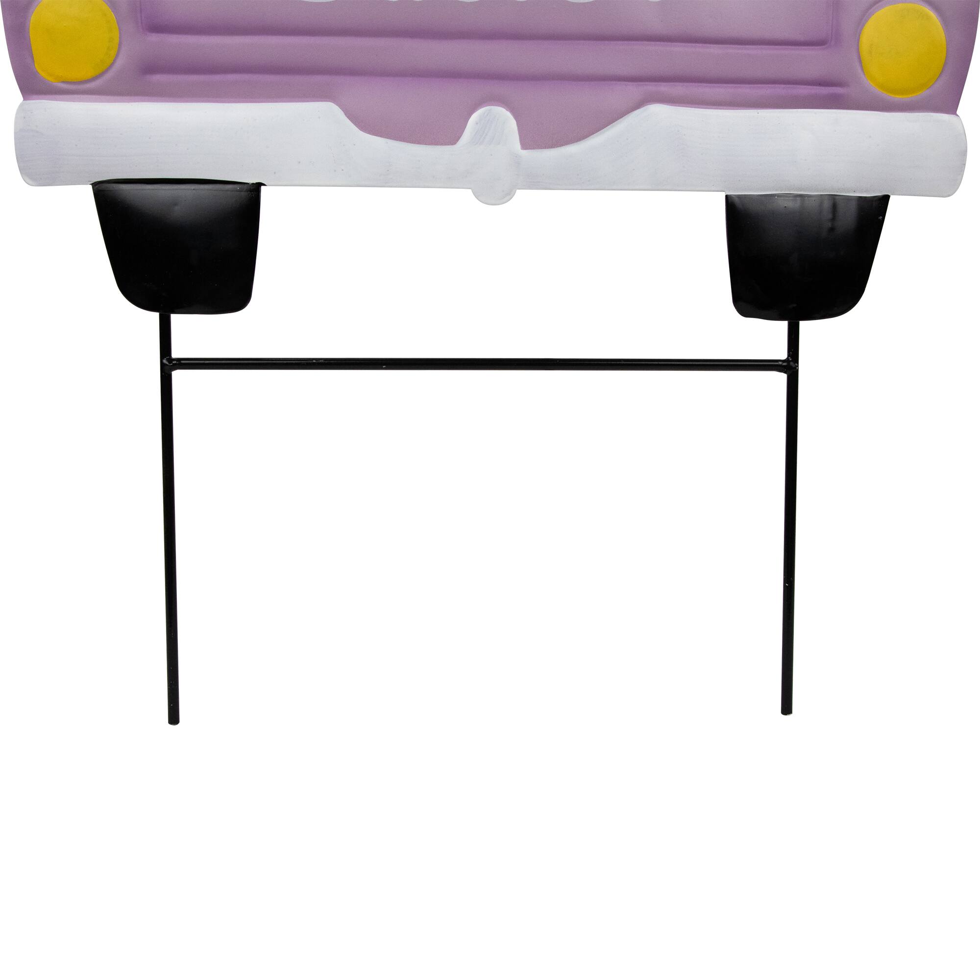 14&#x22; Back Seat Bunny Happy Easter Outdoor Garden Stake