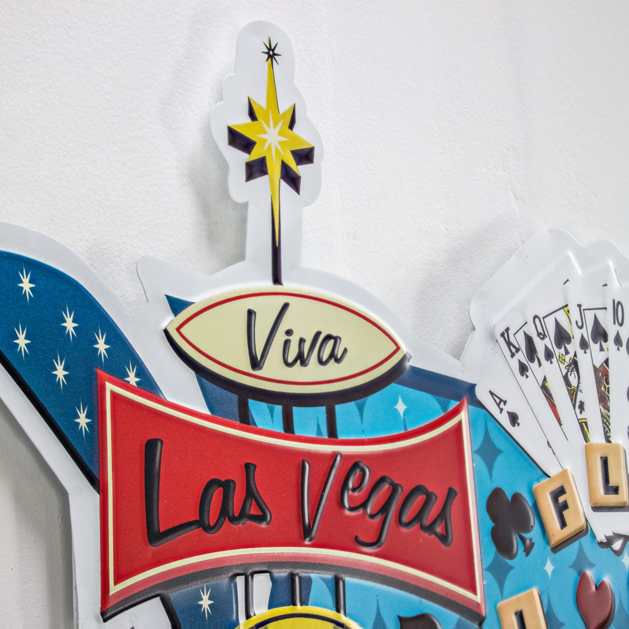 American Art Décor™ 18" Viva Las Vegas Royal Flush Metal Sign