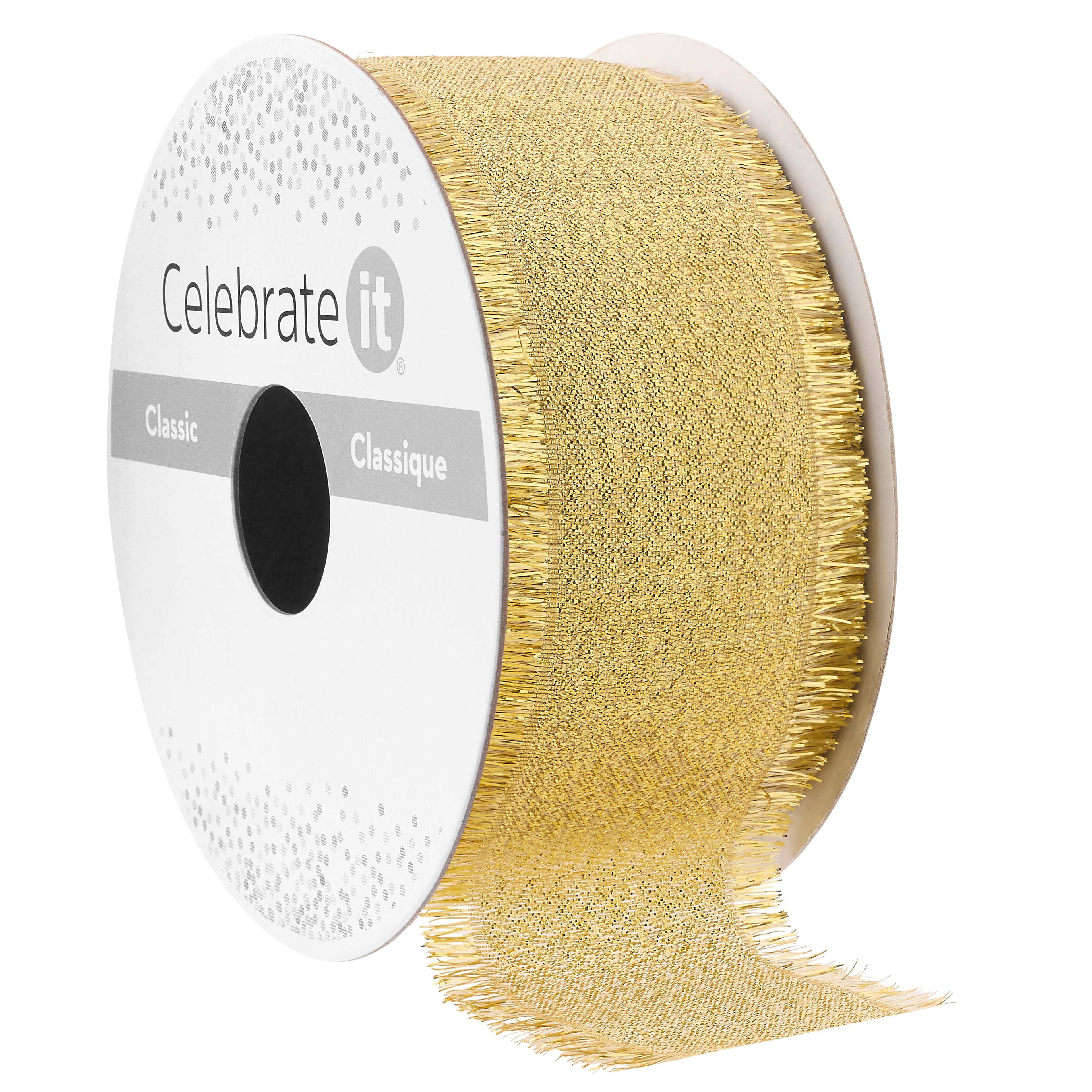 1.5&#x22; x 3yd. Fringed Edge Ribbon by Celebrate It&#xAE;