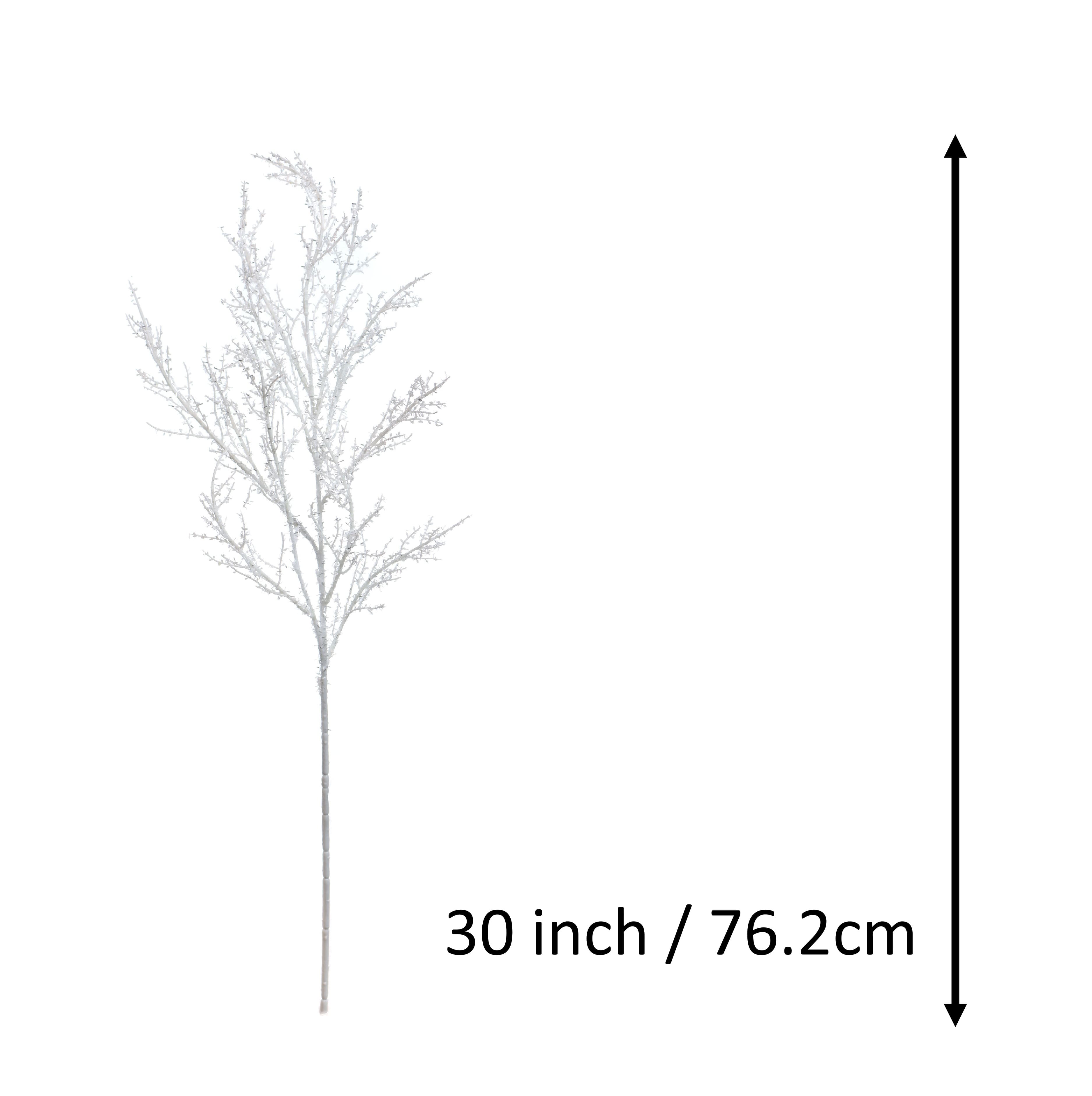 30&#x22; White Glitter Tinsel Stem by Ashland&#xAE;
