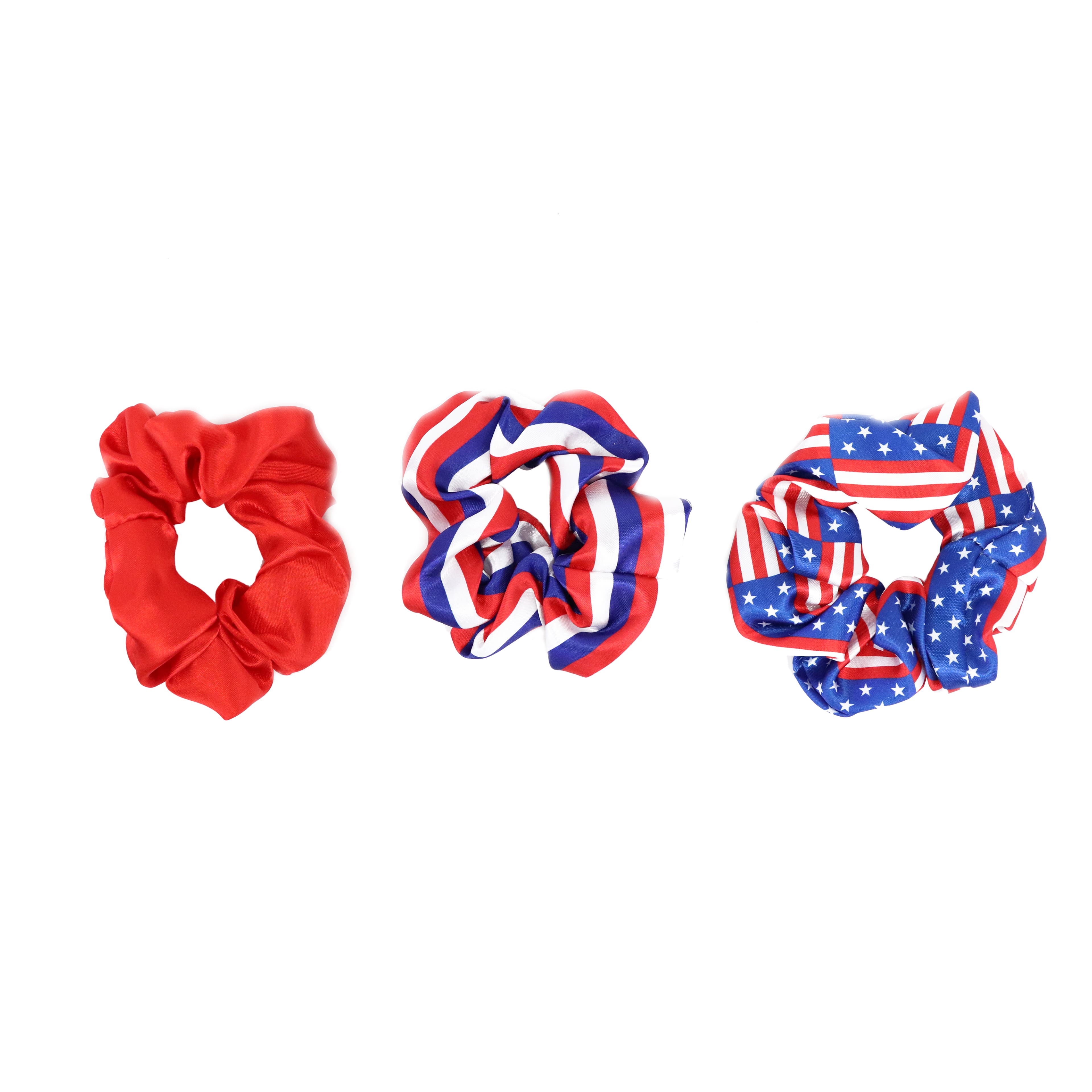 Red, White &#x26; Blue Patriotic Scrunchies, 3ct. by Celebrate It&#x2122;