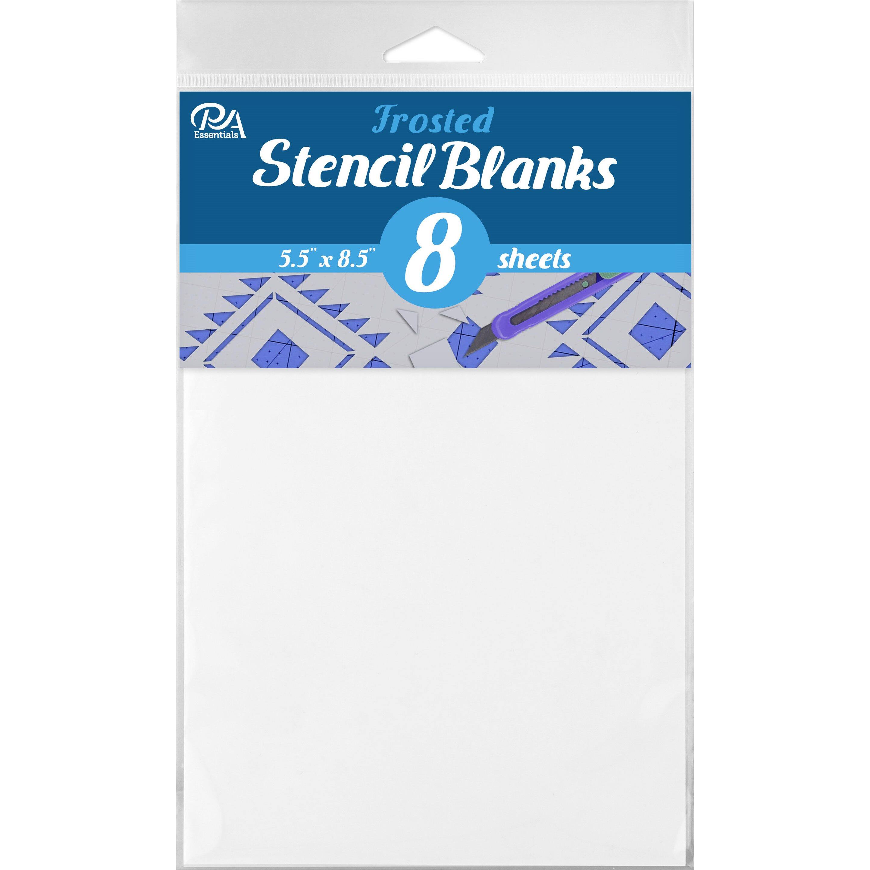 PA Essentials 5.5'' x 8.5'' Frosted Uncut Blank Stencil, 8ct.
