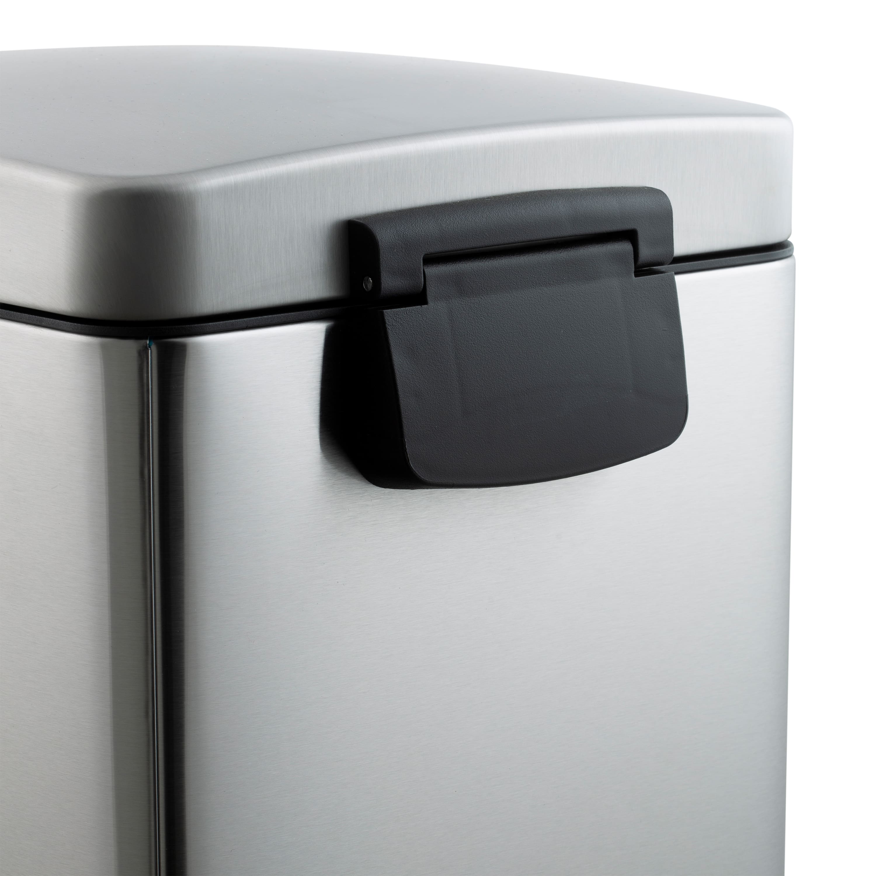 Organize It All 2 Pack Stainless Steel Trash Bins