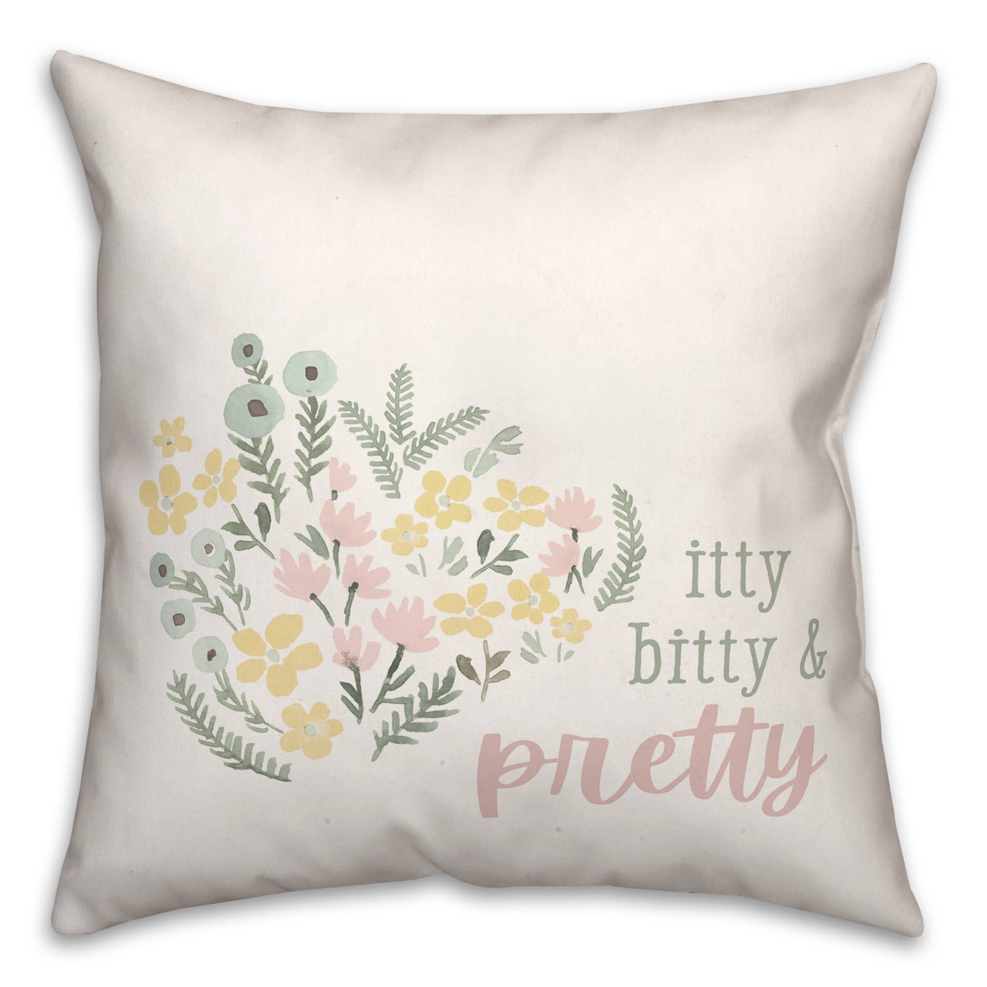 Itty Bitty And Pretty 18" x 18" Throw Pillow