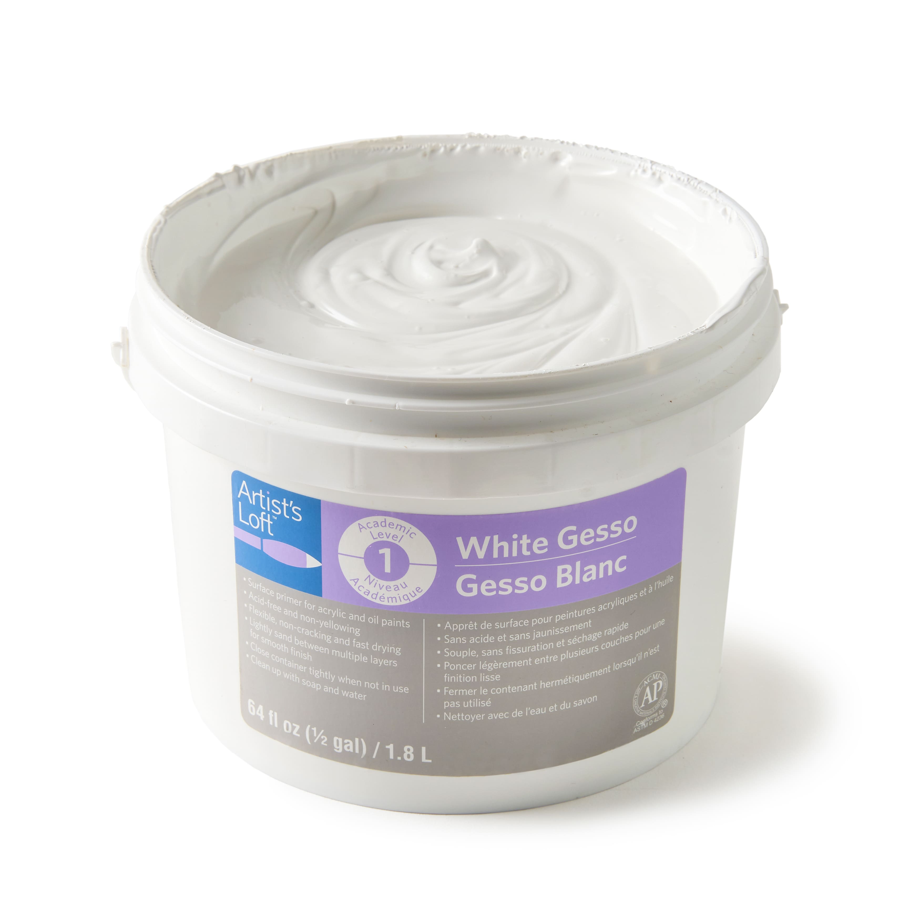 6 Pack: White Acrylic Gesso by Artist's Loft®, 64oz.