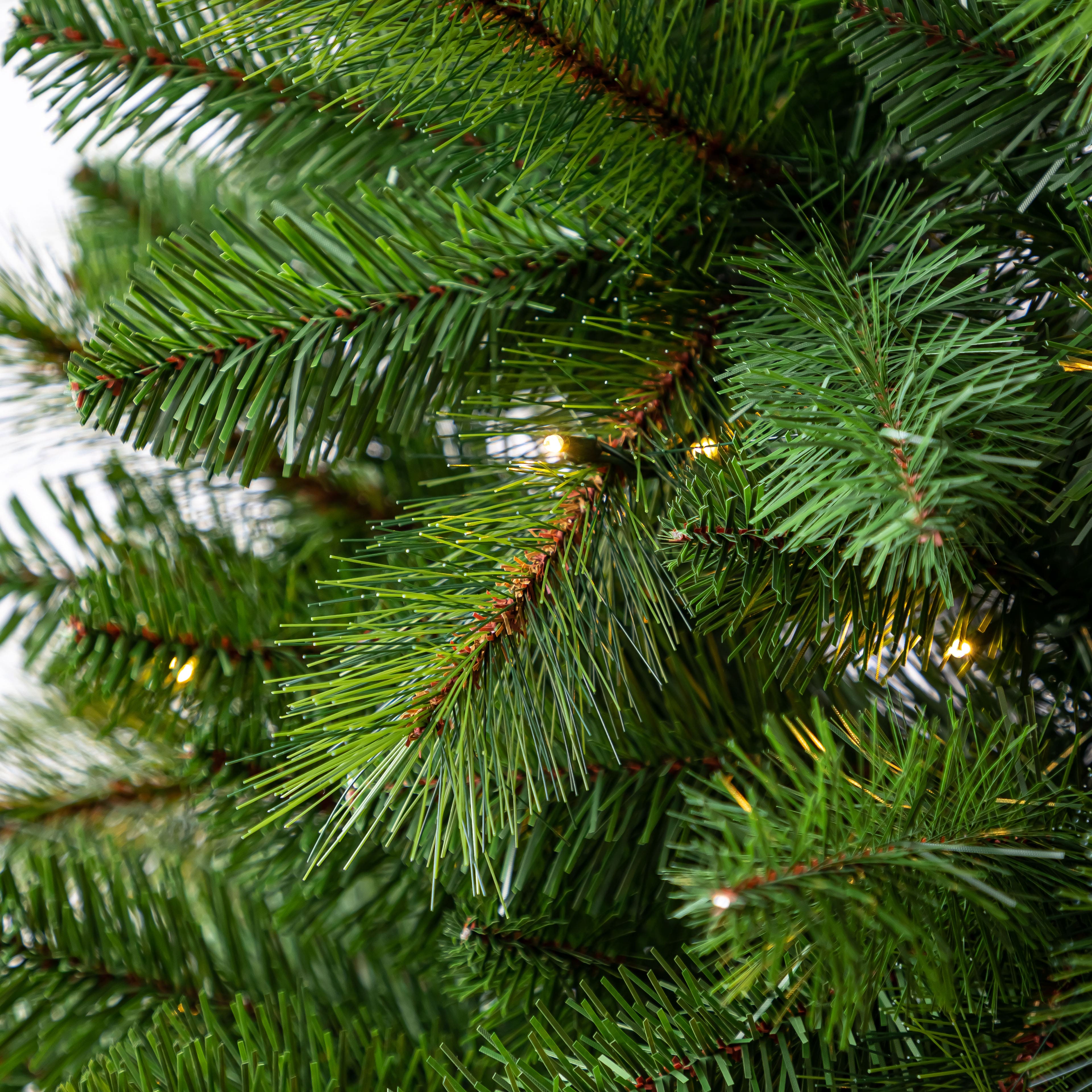 7ft. Pre-Lit Hudson Pine Artificial Christmas Tree, LumaDazzle&#x2122; Color Changing Twinkle LED Lights
