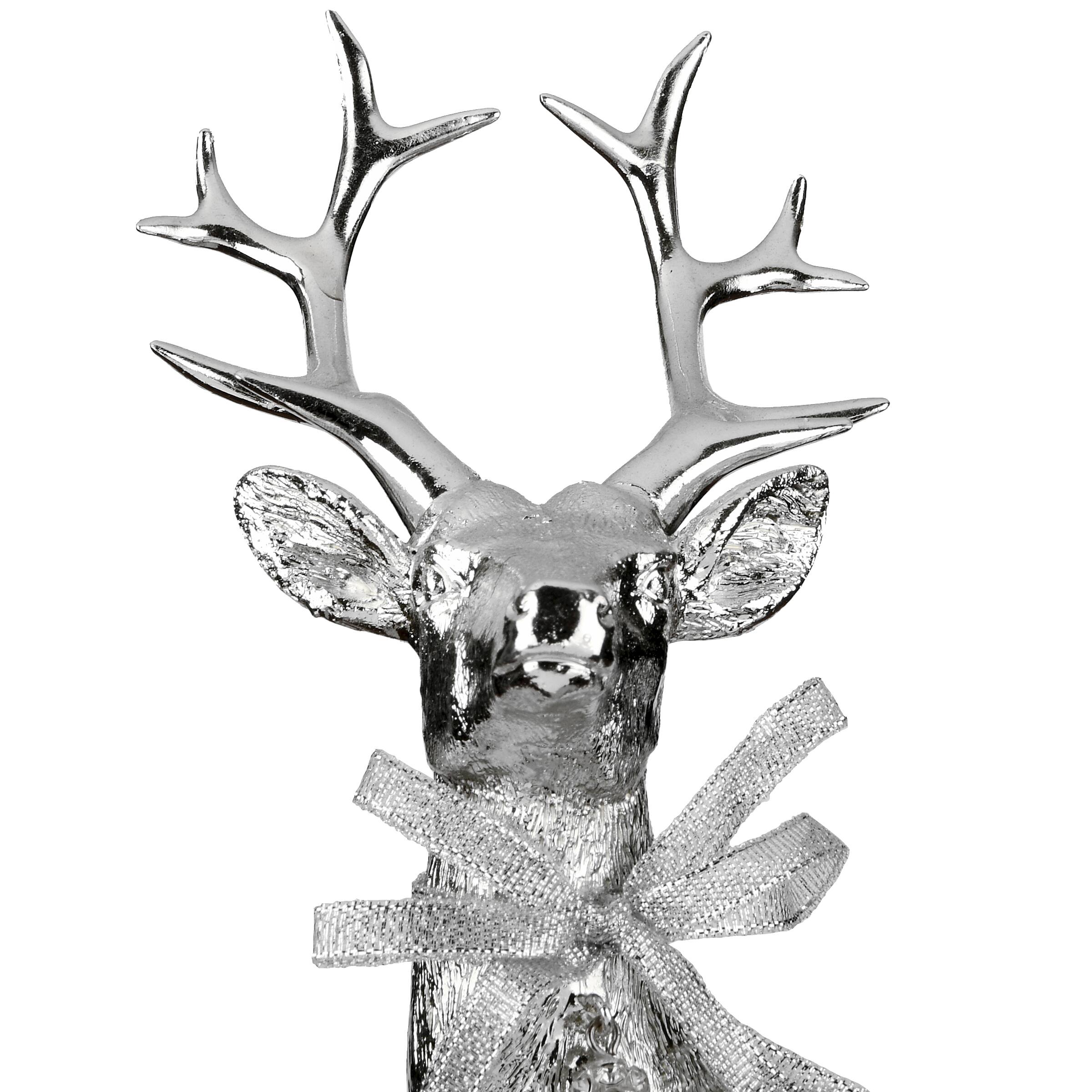 11&#x22; Silver Reindeer Decoration
