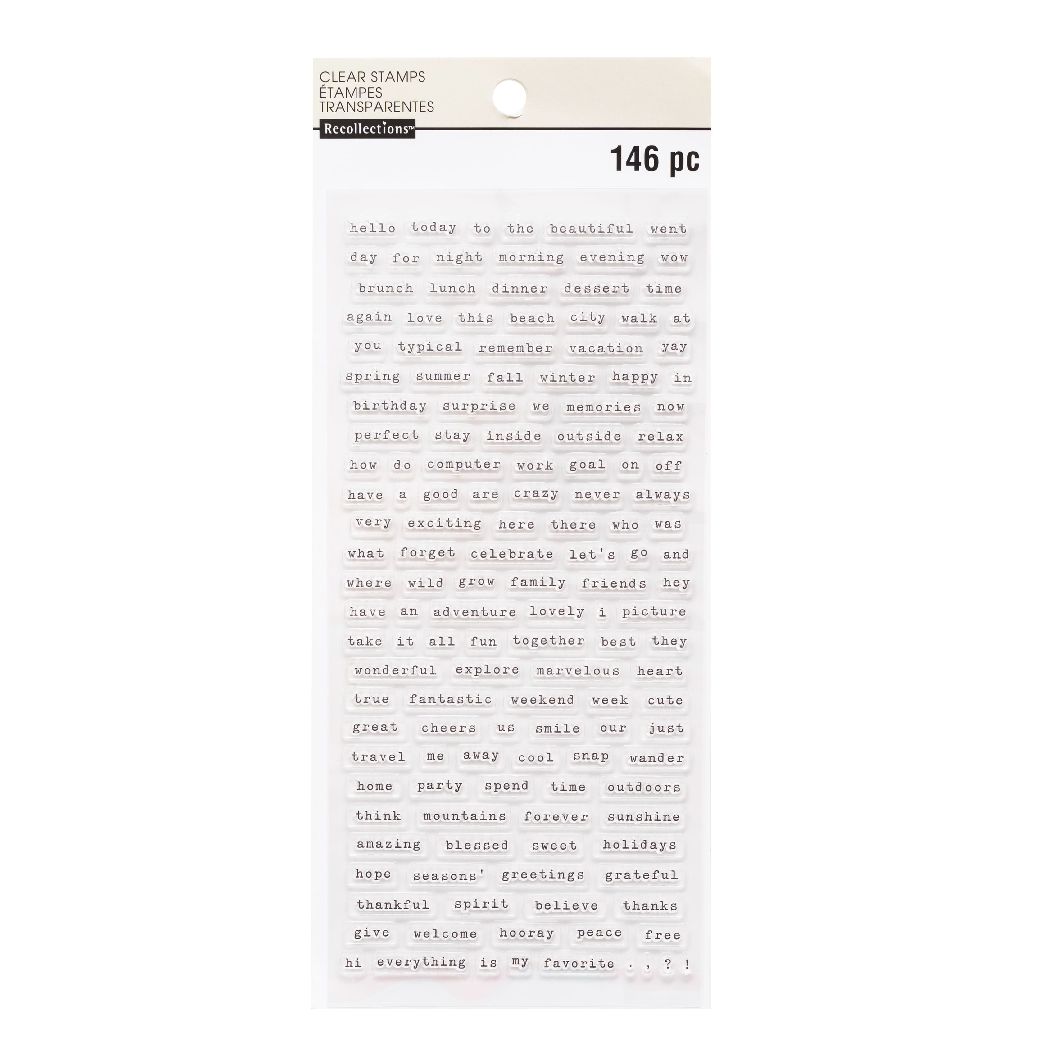 6 Pack: Word-Fetti Clear Stamps by Recollections™