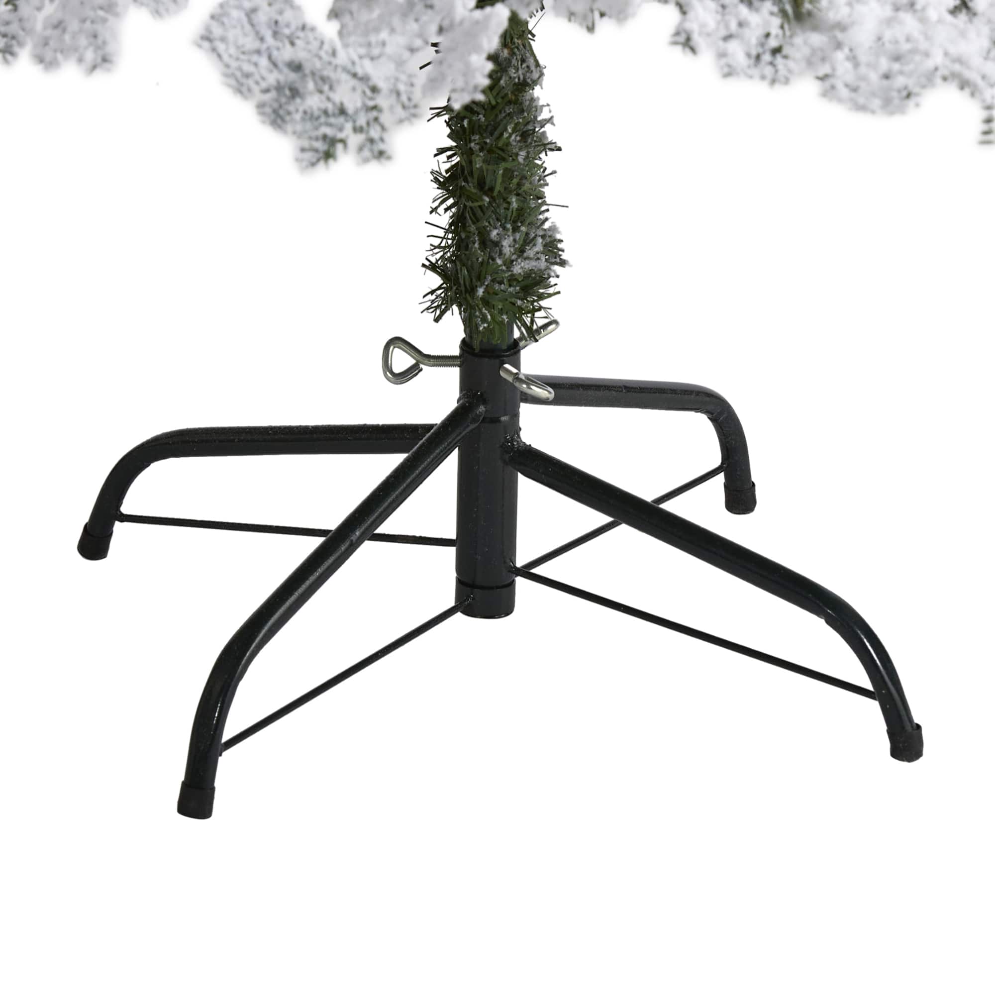 6ft. Pre-Lit Flocked Montana Down Swept Spruce Artificial Christmas Tree with Clear LED Lights