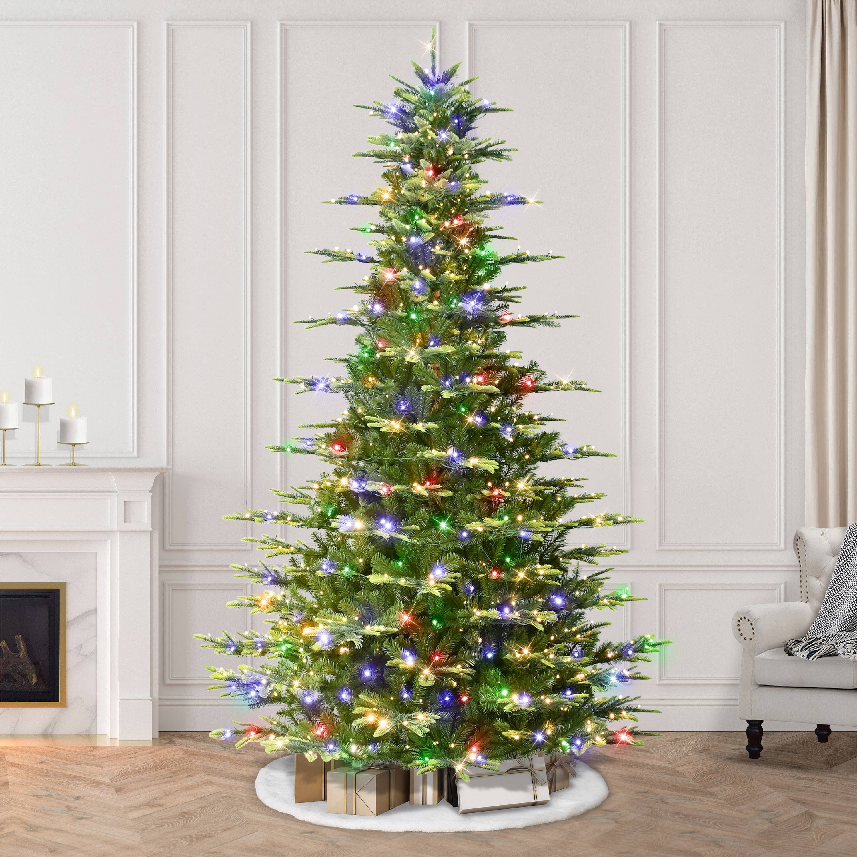 9ft. Pre-Lit Aspen Fir Artificial Christmas Tree, Dual-Color LED Lights