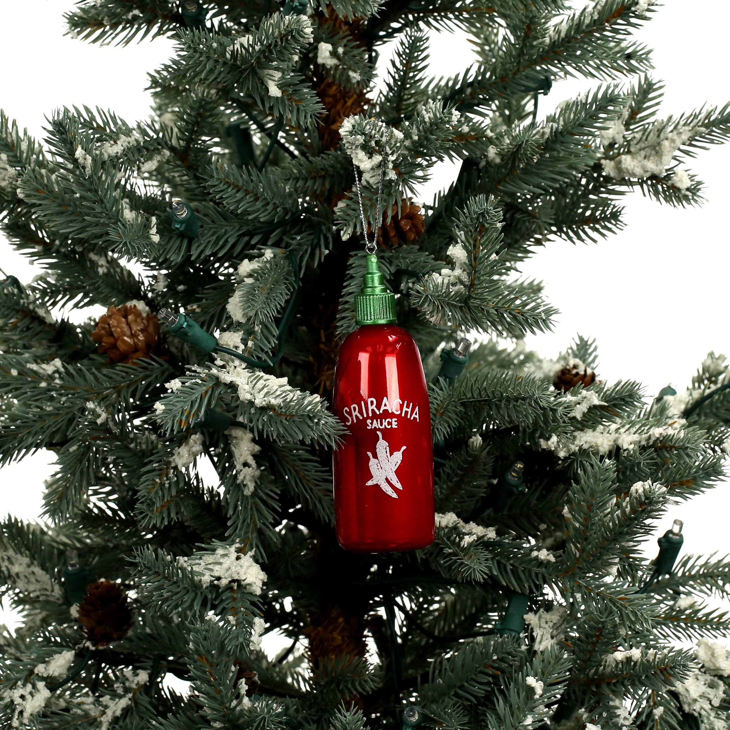 4.5&#x22; Siracha Sauce Glass Ornament by Ashland&#xAE;