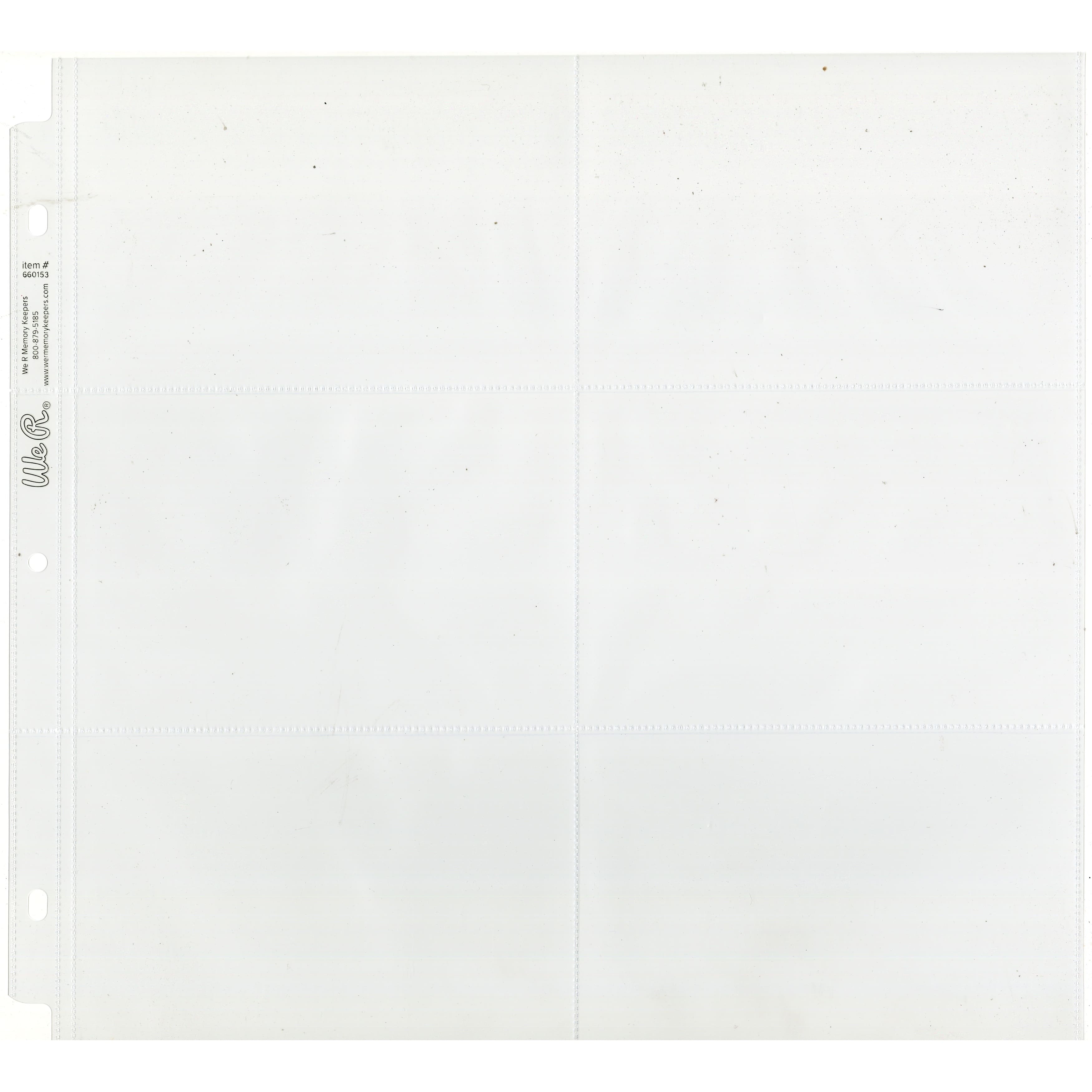 We R Page 12x12 Page Protector 501022 4X6 Pockets Photo Sleeves