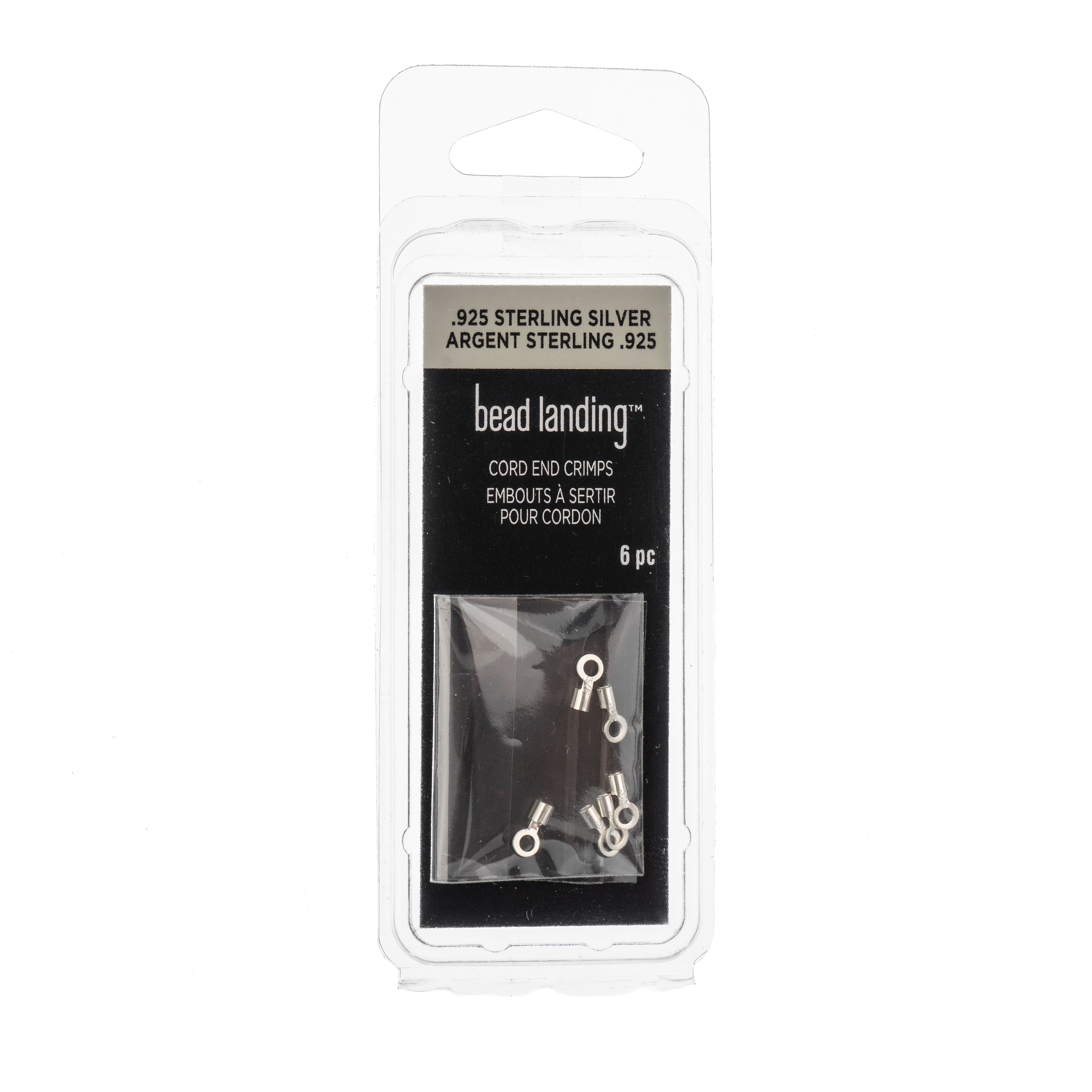 1.7mm Sterling Silver Crimp Endings, 6ct. by Bead Landing&#x2122;