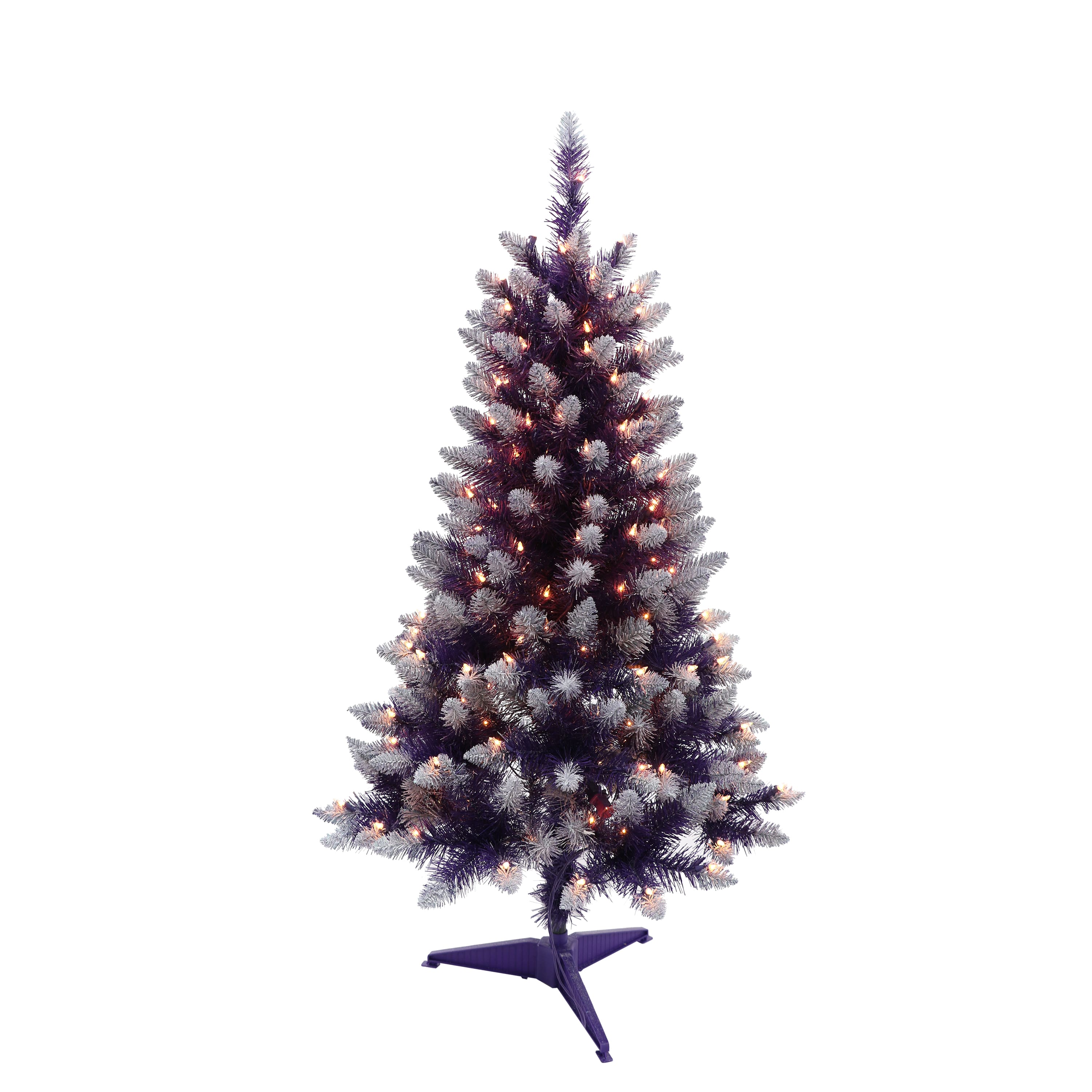 4ft. Pre-Lit Fashion Purple Pine Artificial Christmas Tree, Clear Lights