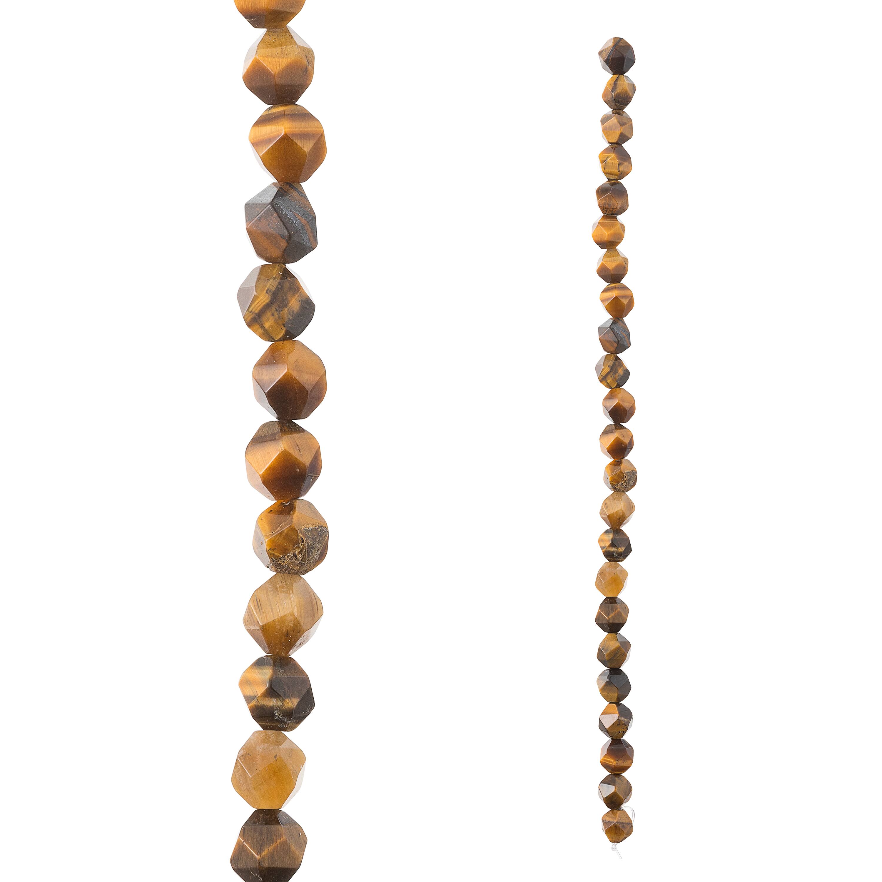 faceted tiger eye beads