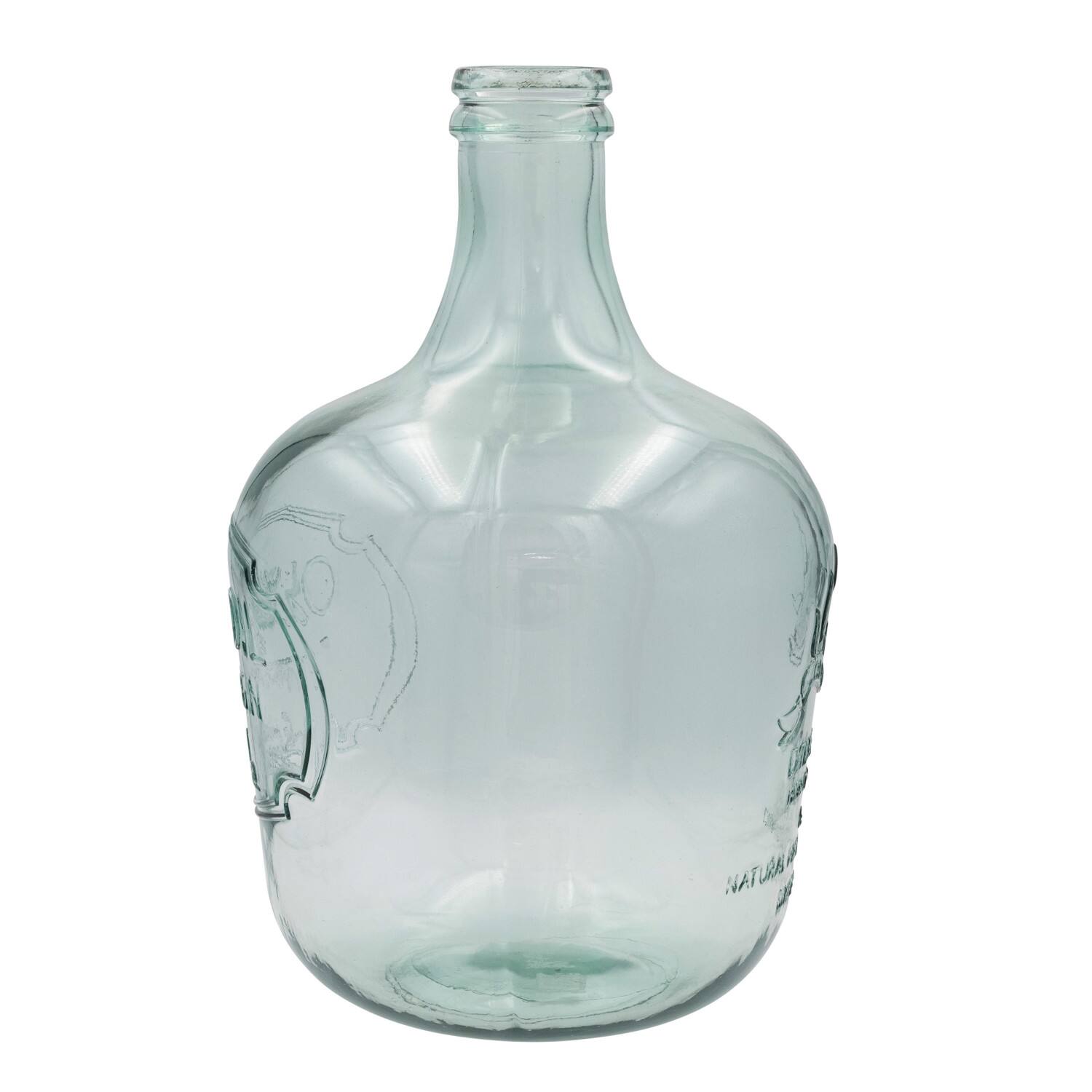 Hello Honey® 16.5" Clear Embossed Reclaimed Glass Olive Oil Bottle