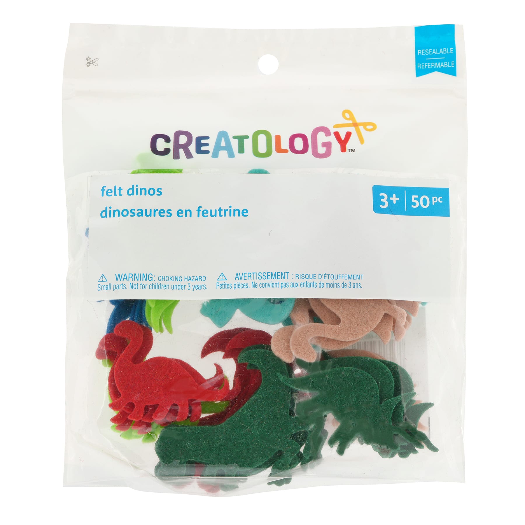 12 Packs: 50 ct. (600 total) Felt Dinos Scrap Pack by Creatology™