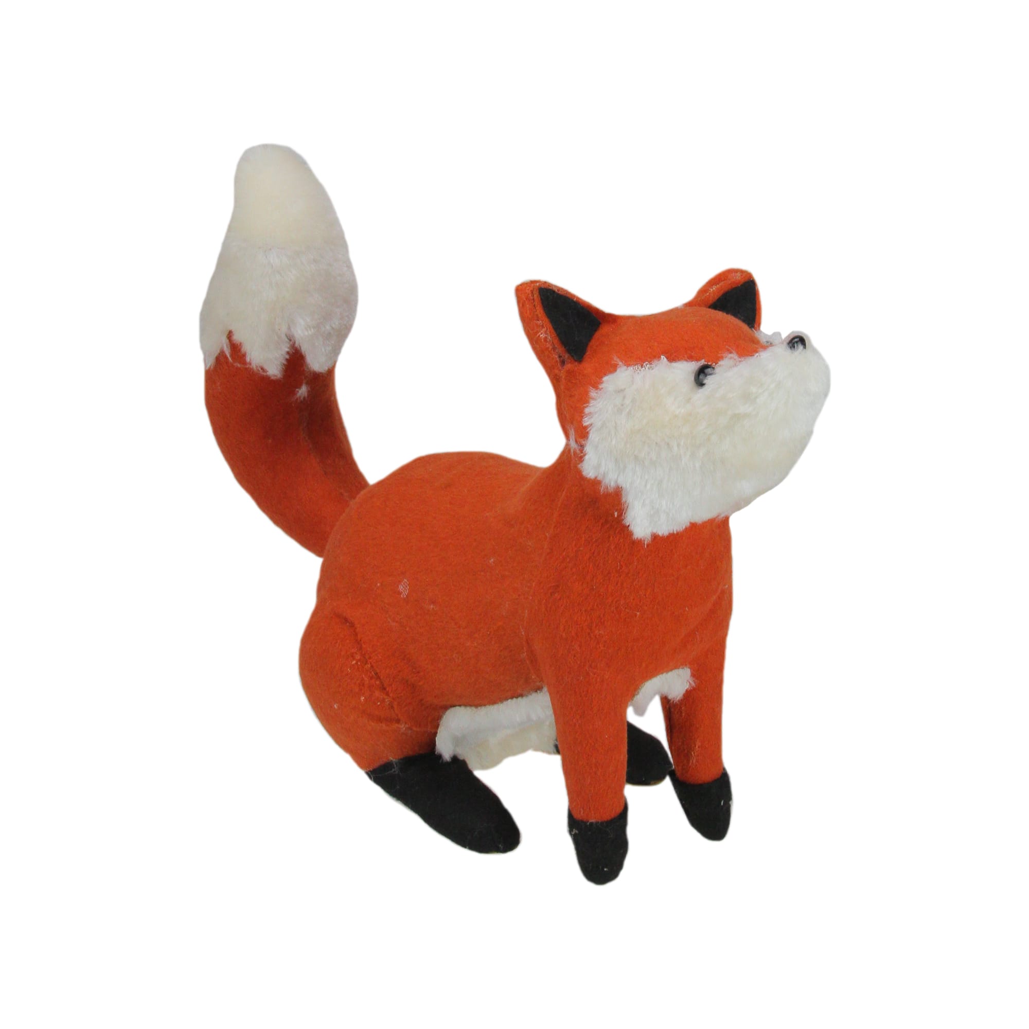 15.75&#x22; Orange Plush Sitting Fox Fall Tabletop D&#xE9;cor
