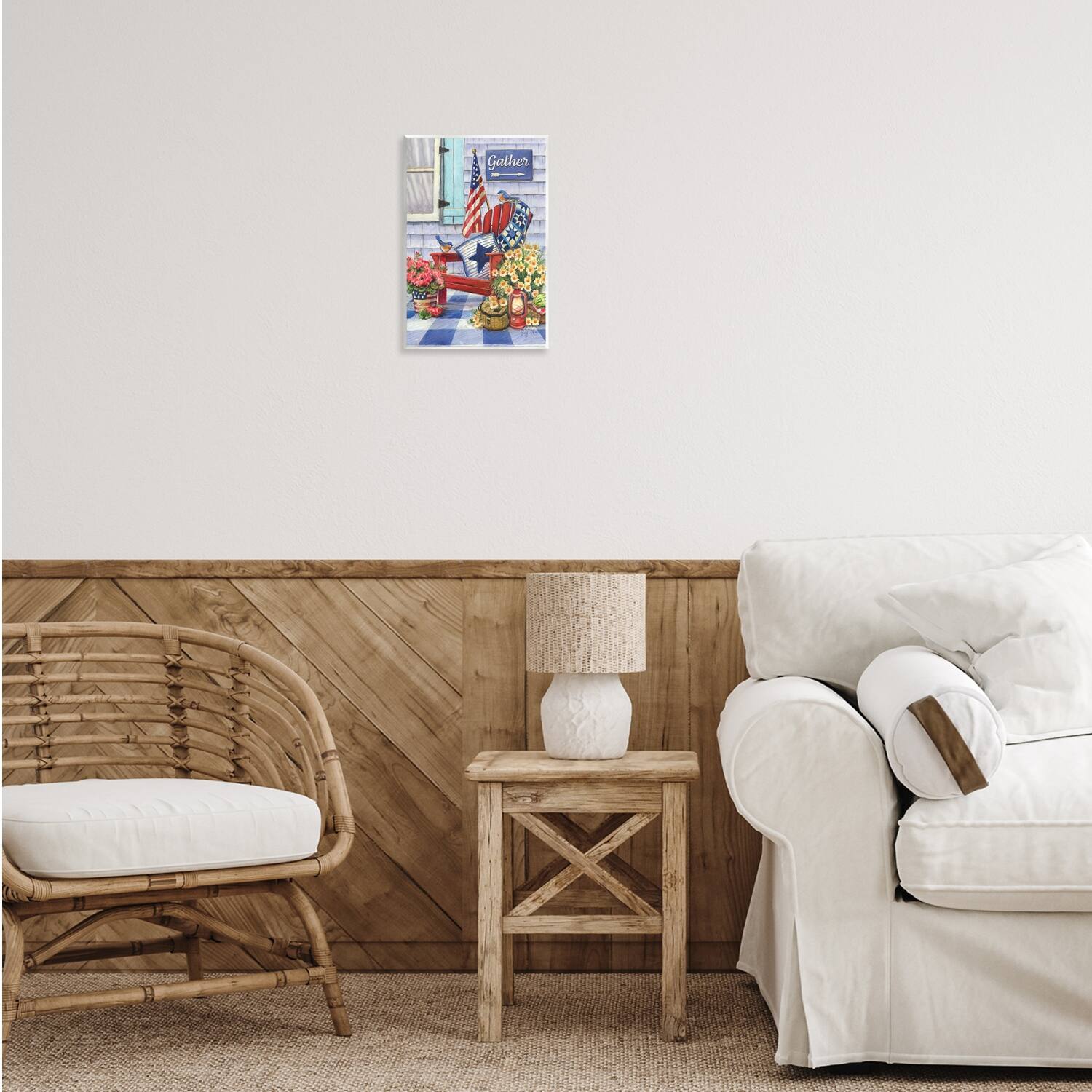 Stupell Industries Patriotic Porch View Wall Plaque Art