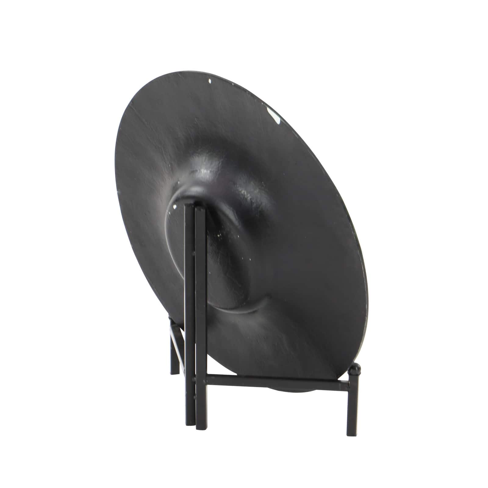 18" Green & Turquoise Glass Glam Decorative Plate with Stand